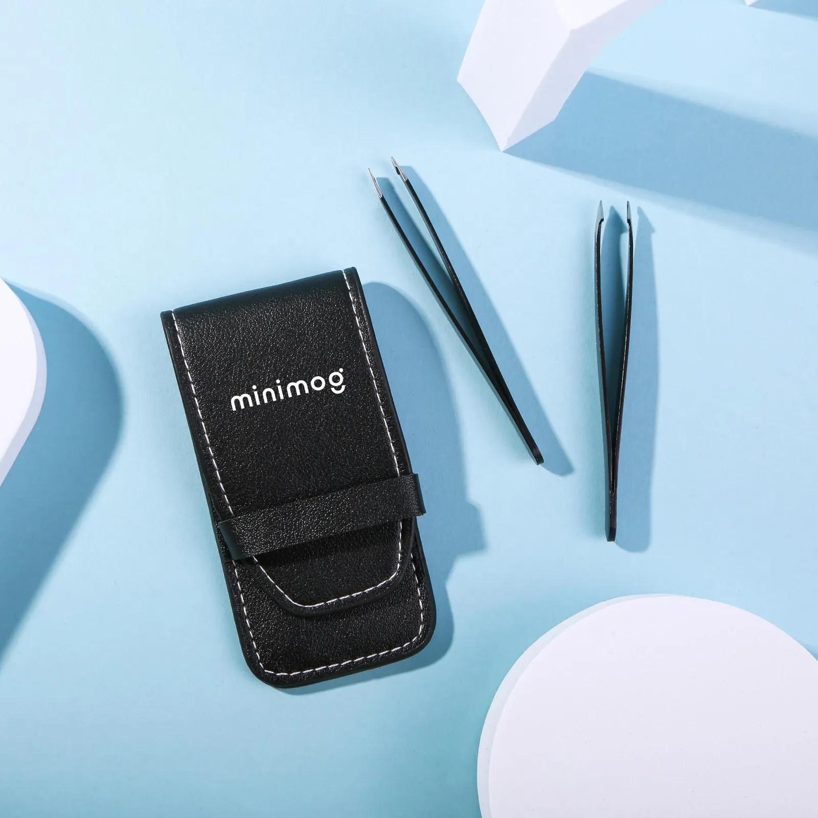 Tweezer Set Stainless Steel with Leather Case