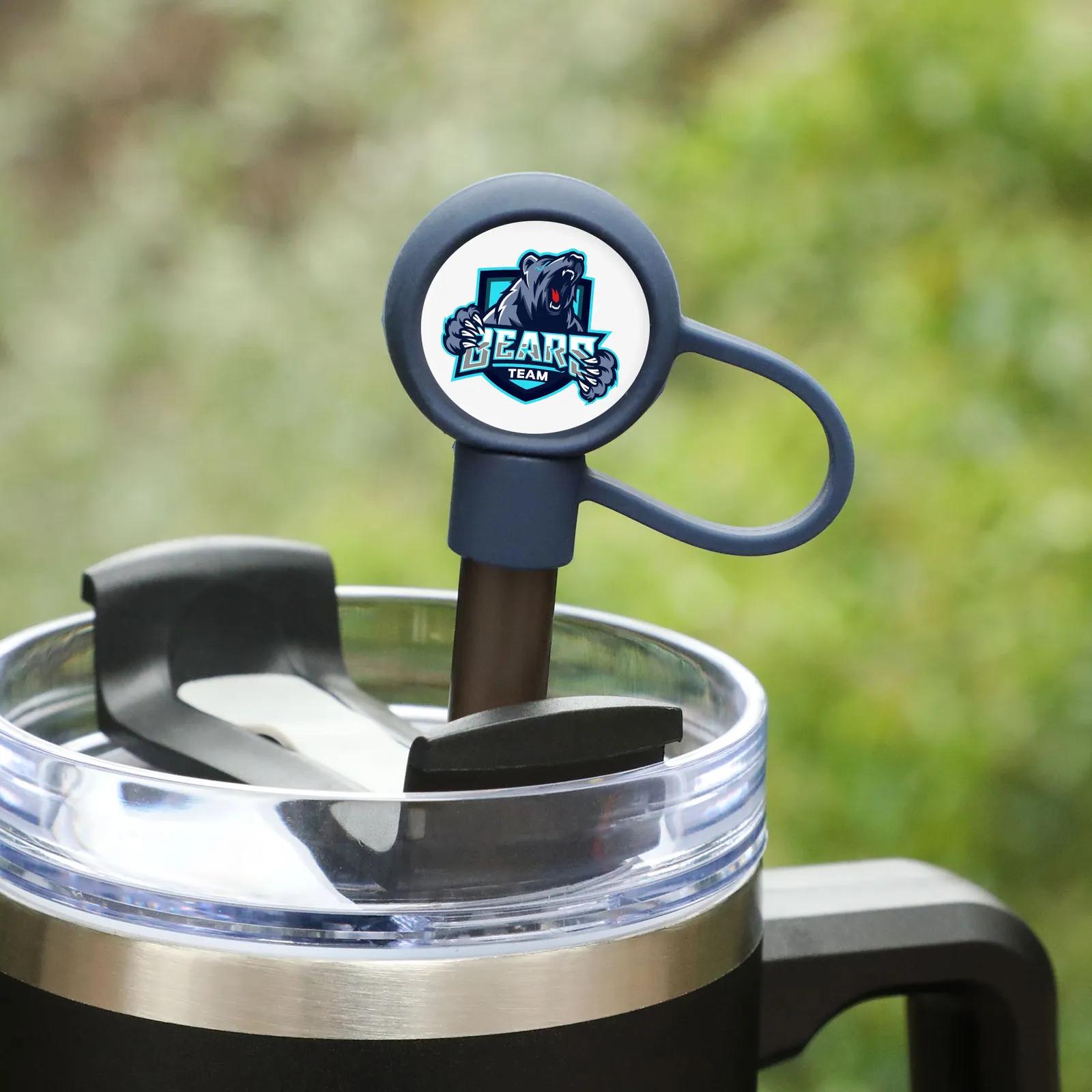 Straw Topper Circle Silicone Flexible Stretch Fit