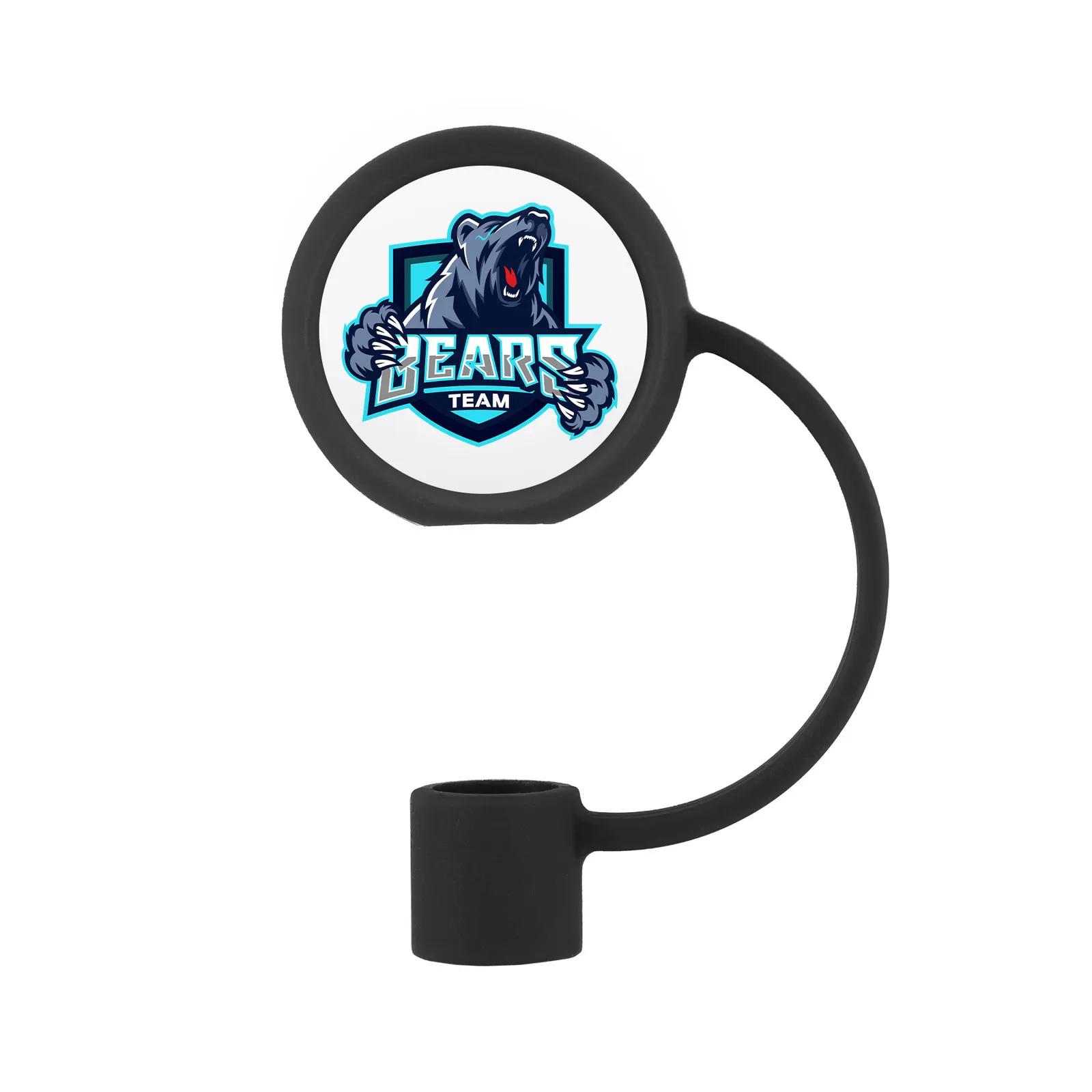 Straw Topper Circle Silicone Flexible Stretch Fit - product view 5