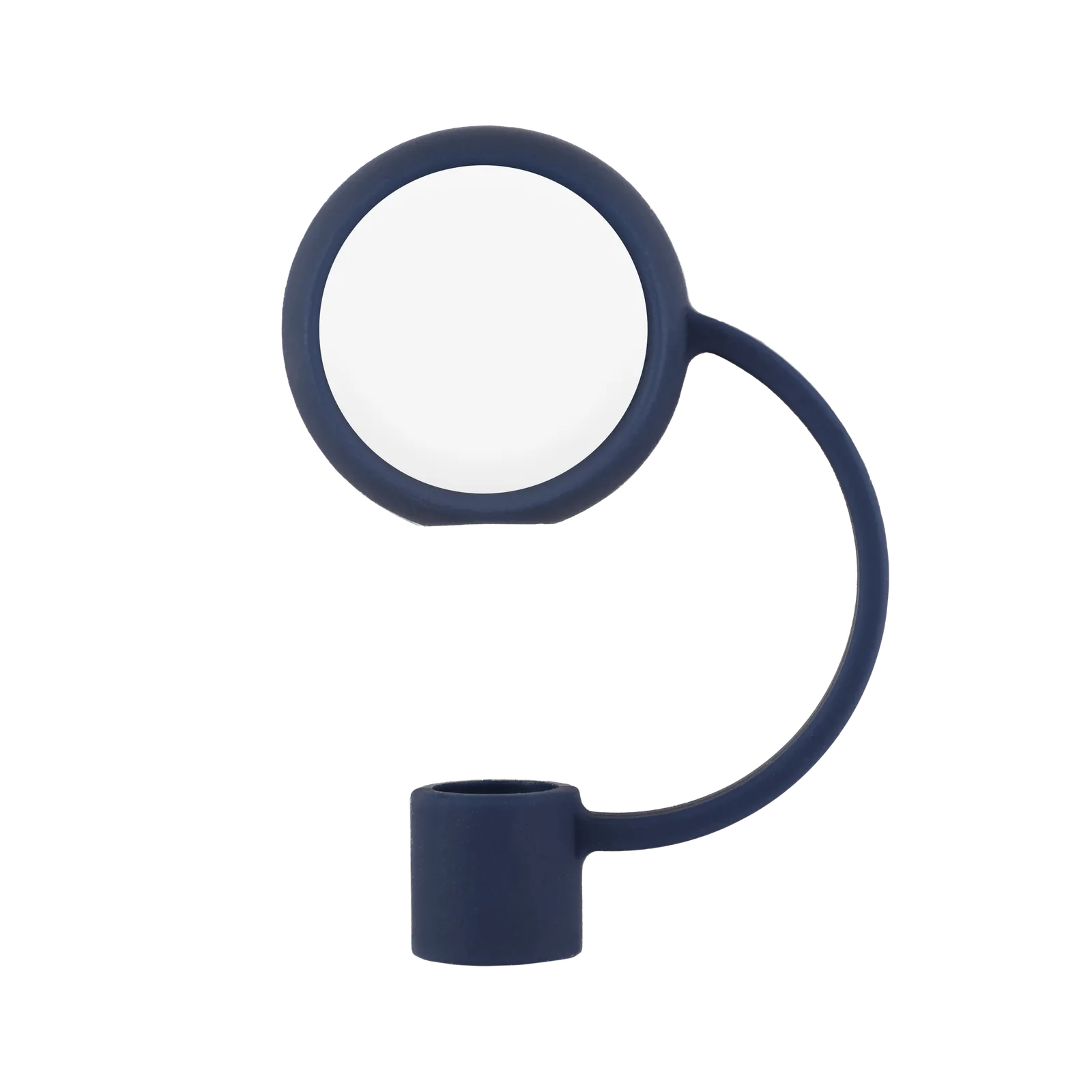 Straw Topper Circle Silicone Flexible Stretch Fit - blank view 11