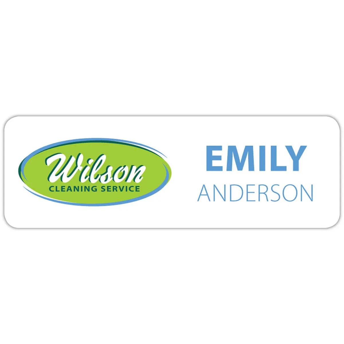 Name Badge Plastic Express Full Color - 1 x 3 in
