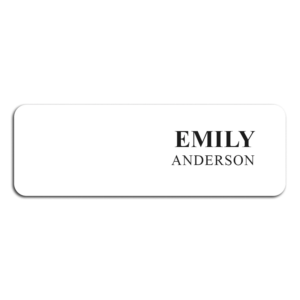Name Badge Plastic Express Full Color - 1 x 3 in - blank view 2