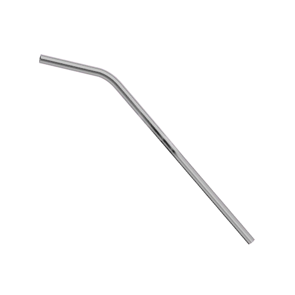 Stainless Steel Straws Bent Design - 9 in (Silver) - blank view 2