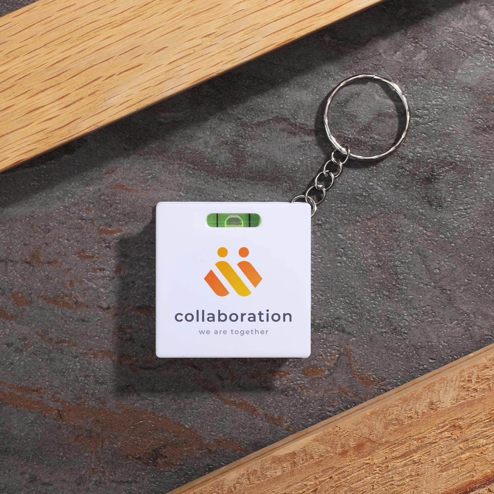 Keychain Tape Measure with Built-in Level - 3 ft - product view 3