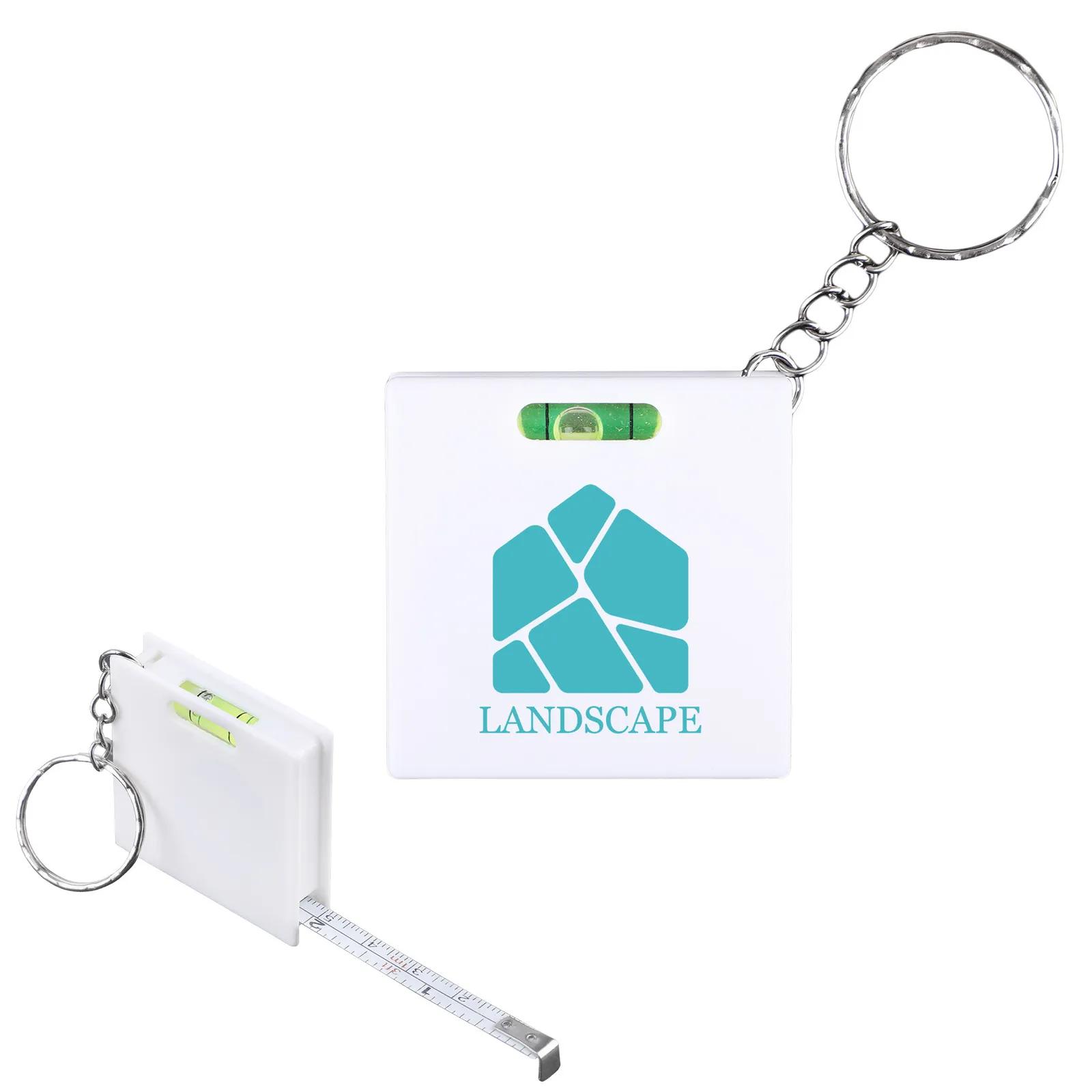 Keychain Tape Measure with Built-in Level - 3 ft - product view 5