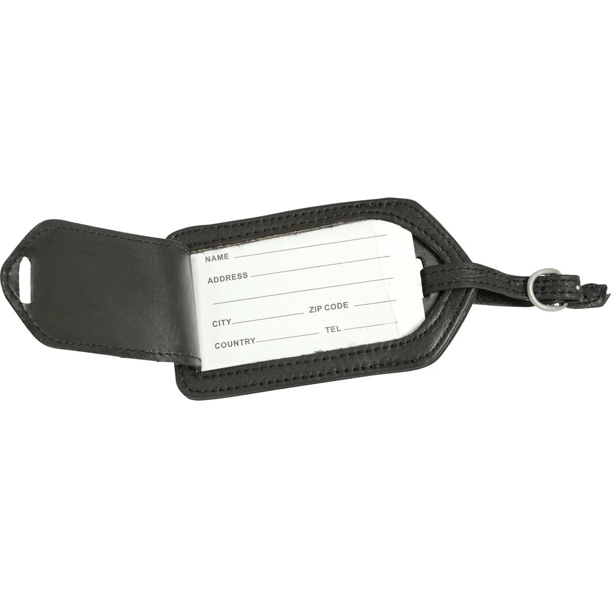 Luggage Tag Leather with Double Stitched Strap - product view 2