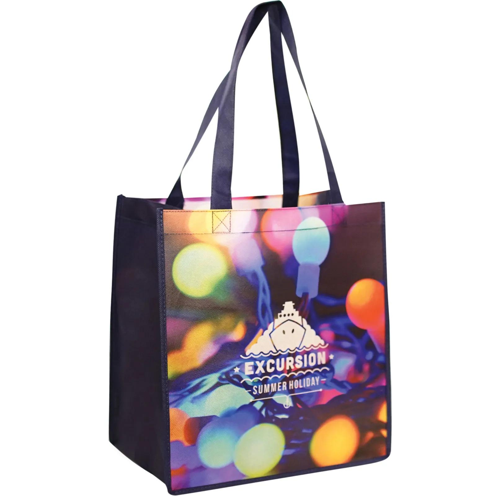Custom Tote Bag Laminated Non-Woven - 12 x 13 x 8 in