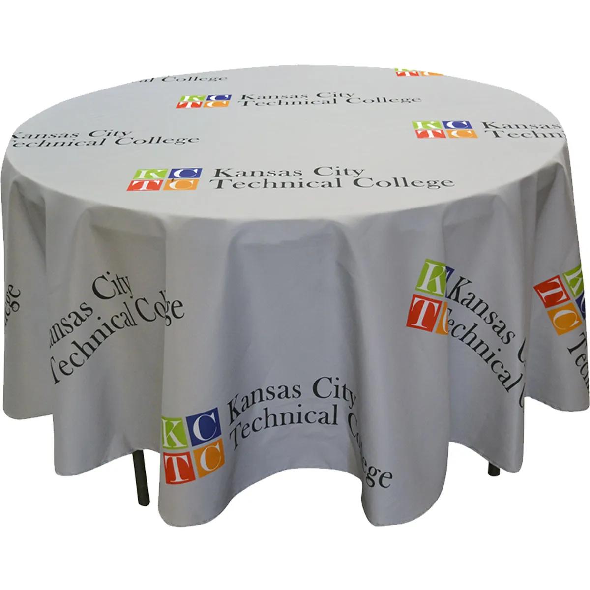 Table Cover Round rPET Polyester Full Color - 4 ft Diameter