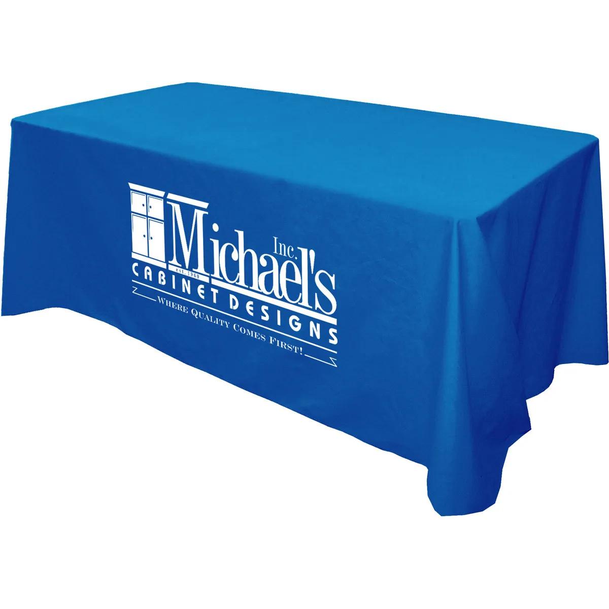 Table Cover 3-Sided Poly-Cotton Flat - 6 ft (128 x 58 in)