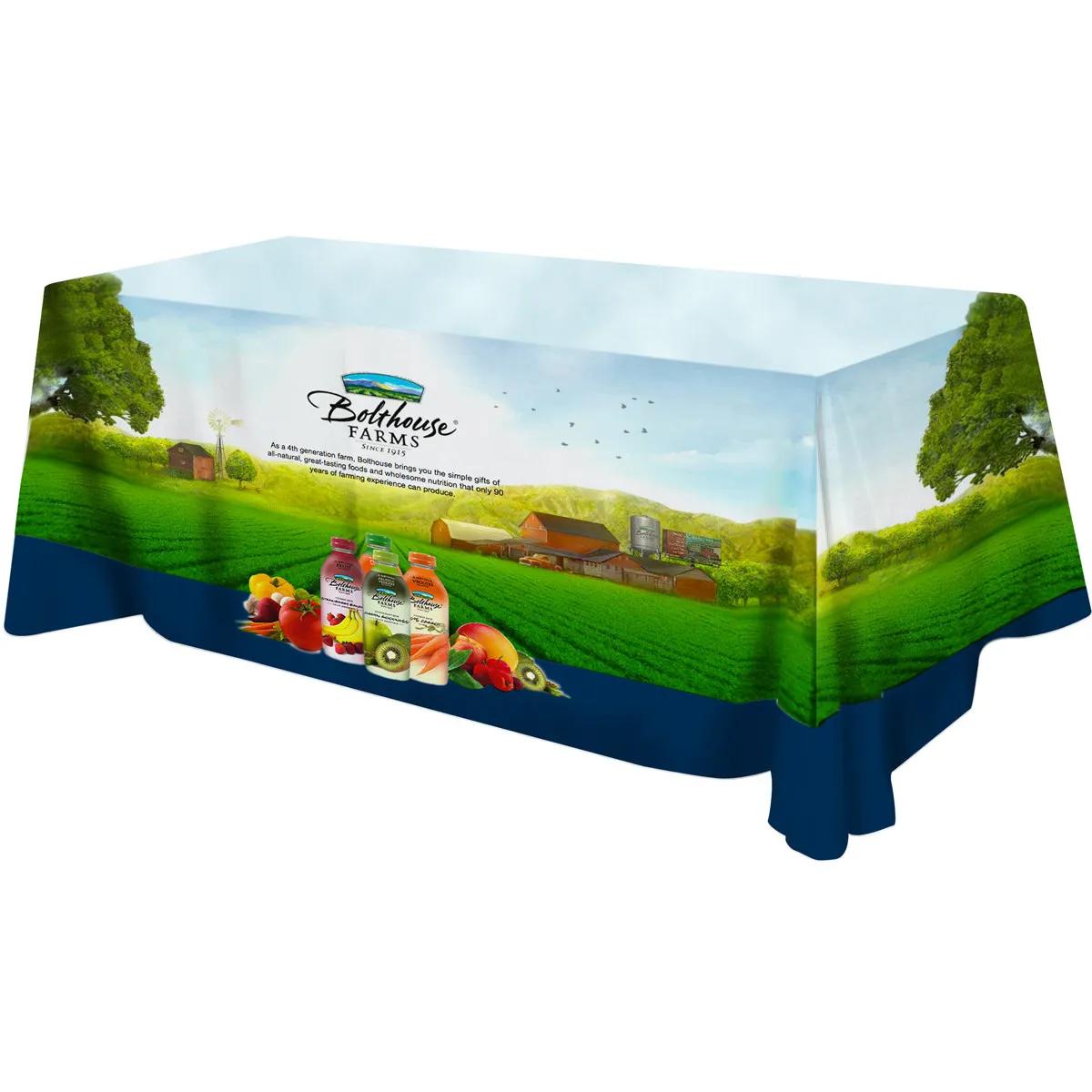 Table Cover rPET Polyester 3-Sided Dye Sub - 8 ft