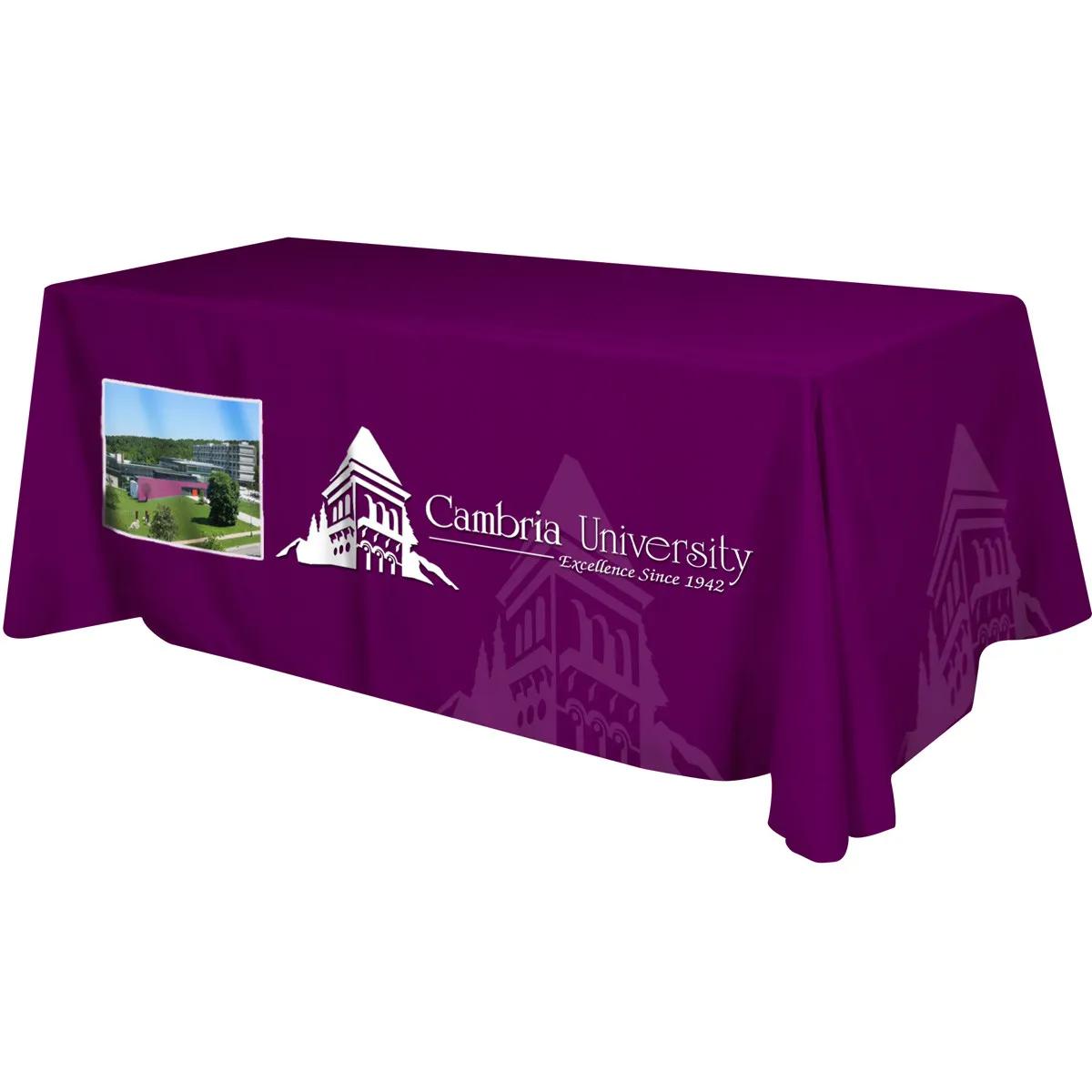 Table Cover rPET Polyester 3-Sided Dye Sub - 8 ft - product view 3