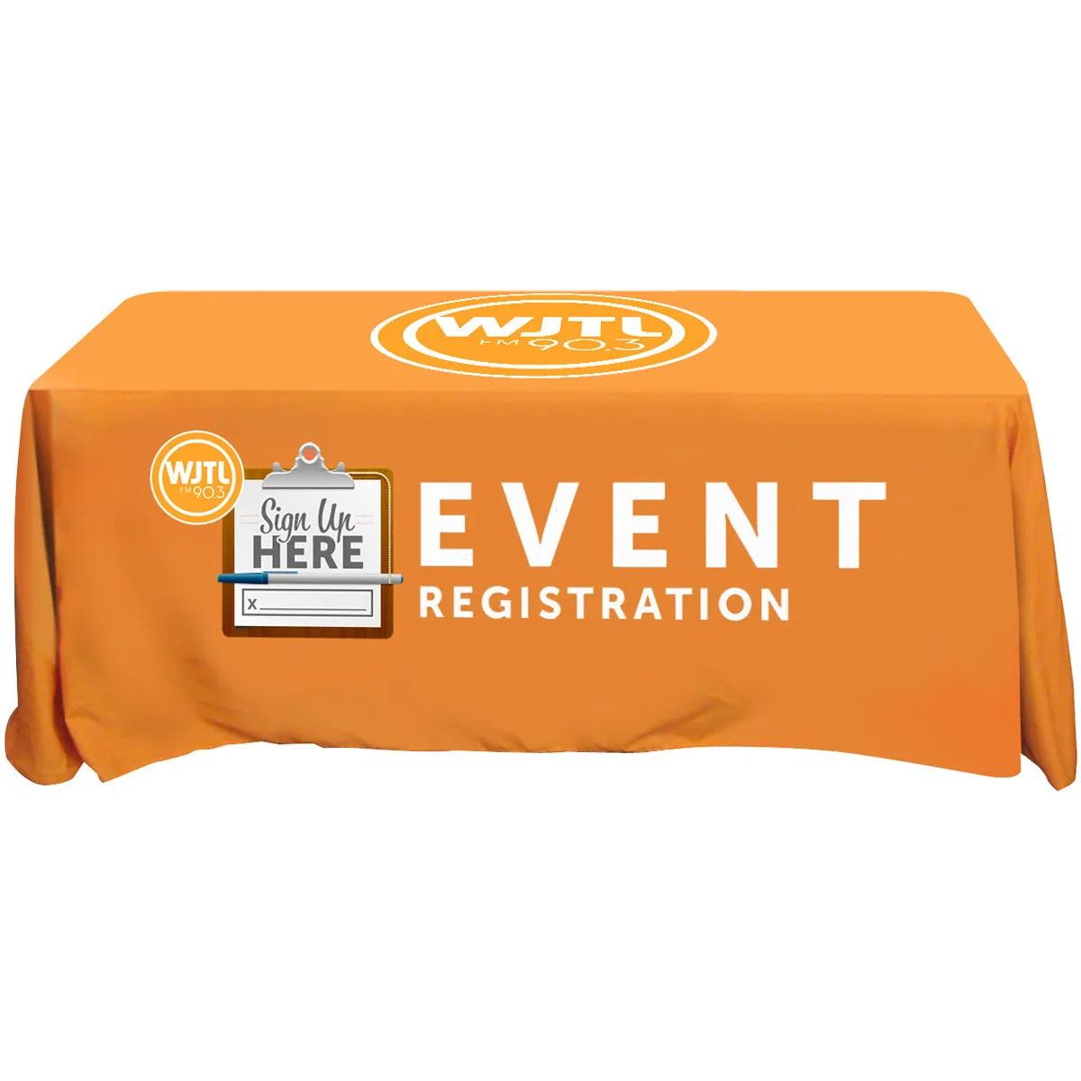 Table Cover rPET Polyester 4-Sided Dye Sub - 8 ft - product view 4