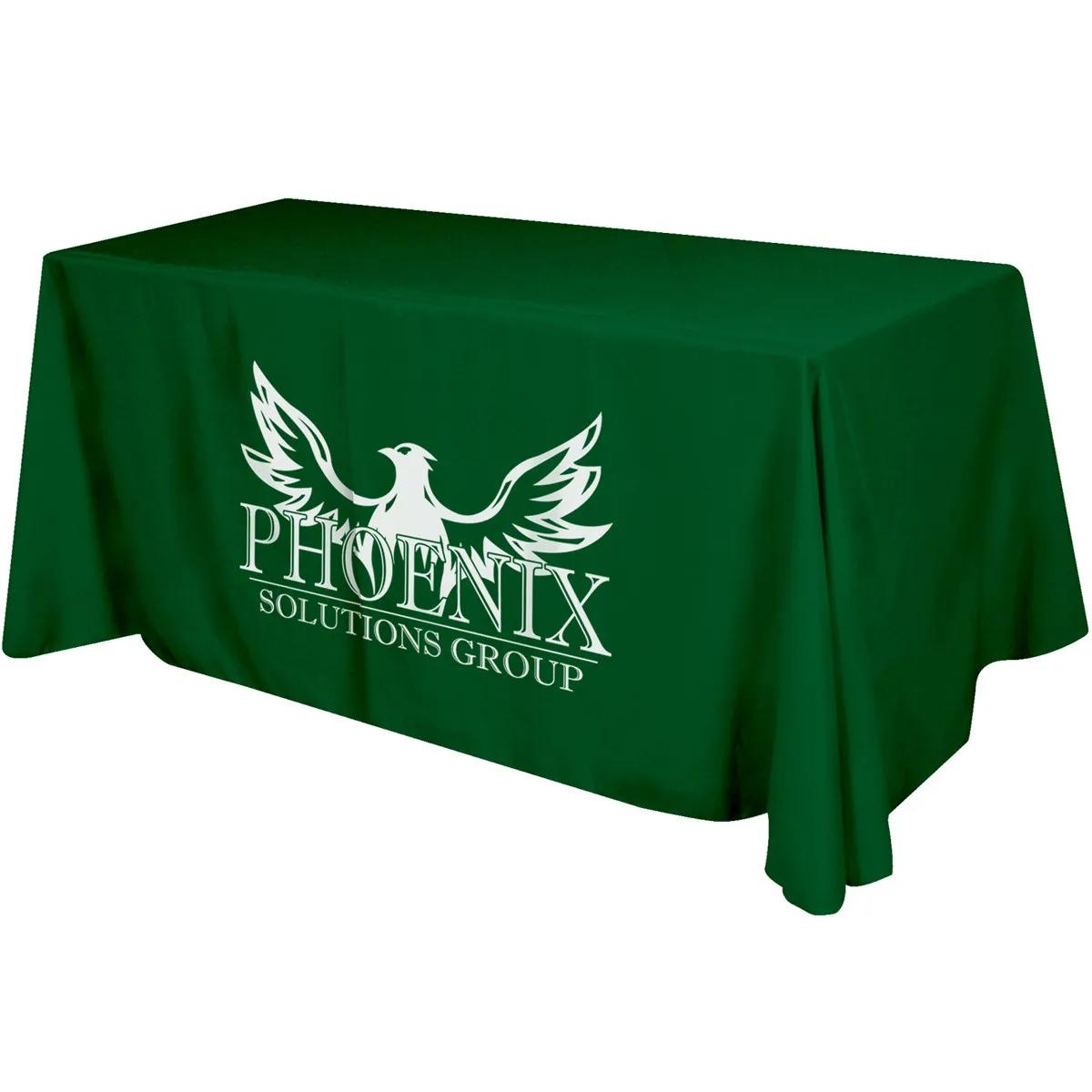 Table Cover Polyester Flat 3-Sided Standard - 6 ft