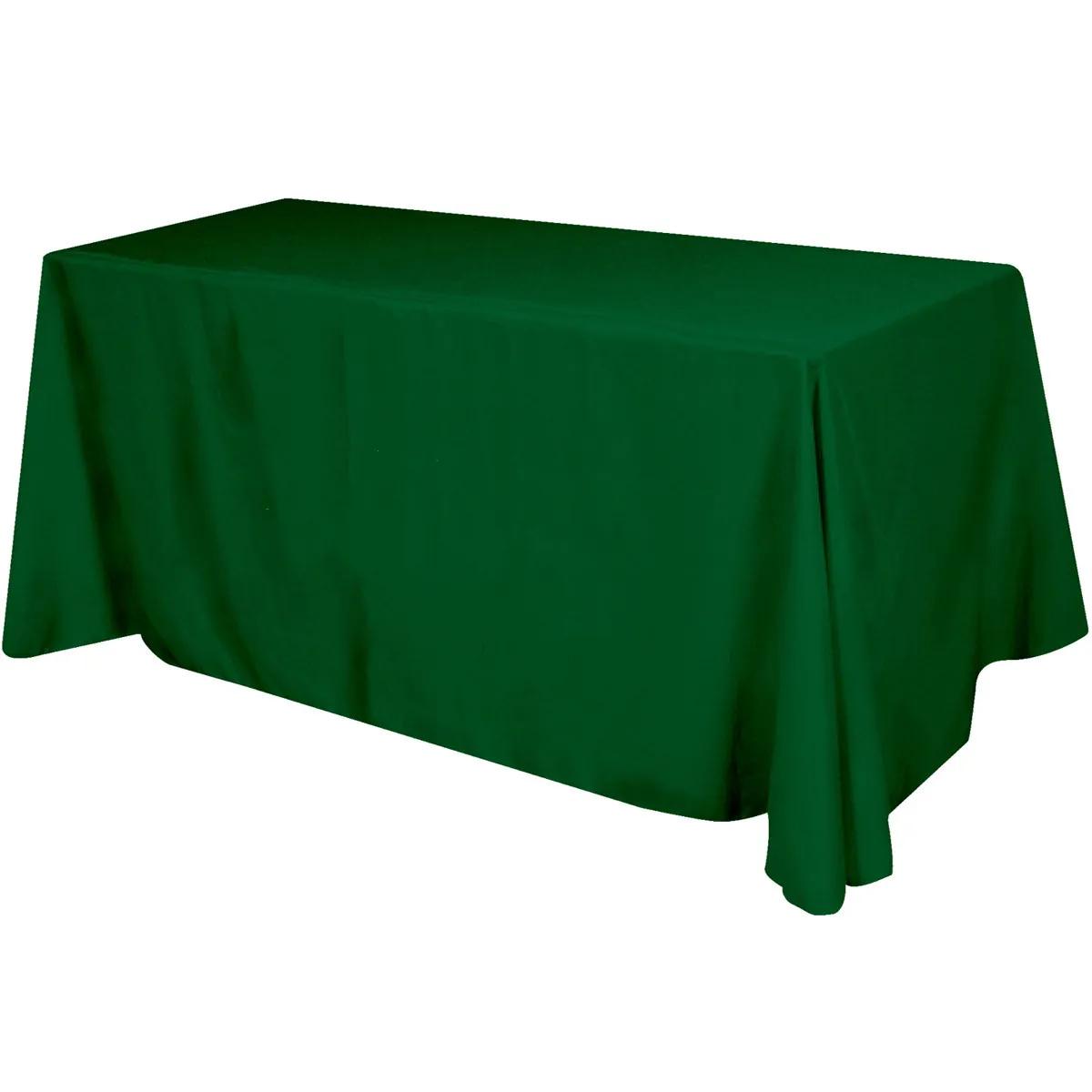 Table Cover Polyester Flat 3-Sided Standard - 6 ft - blank view 2