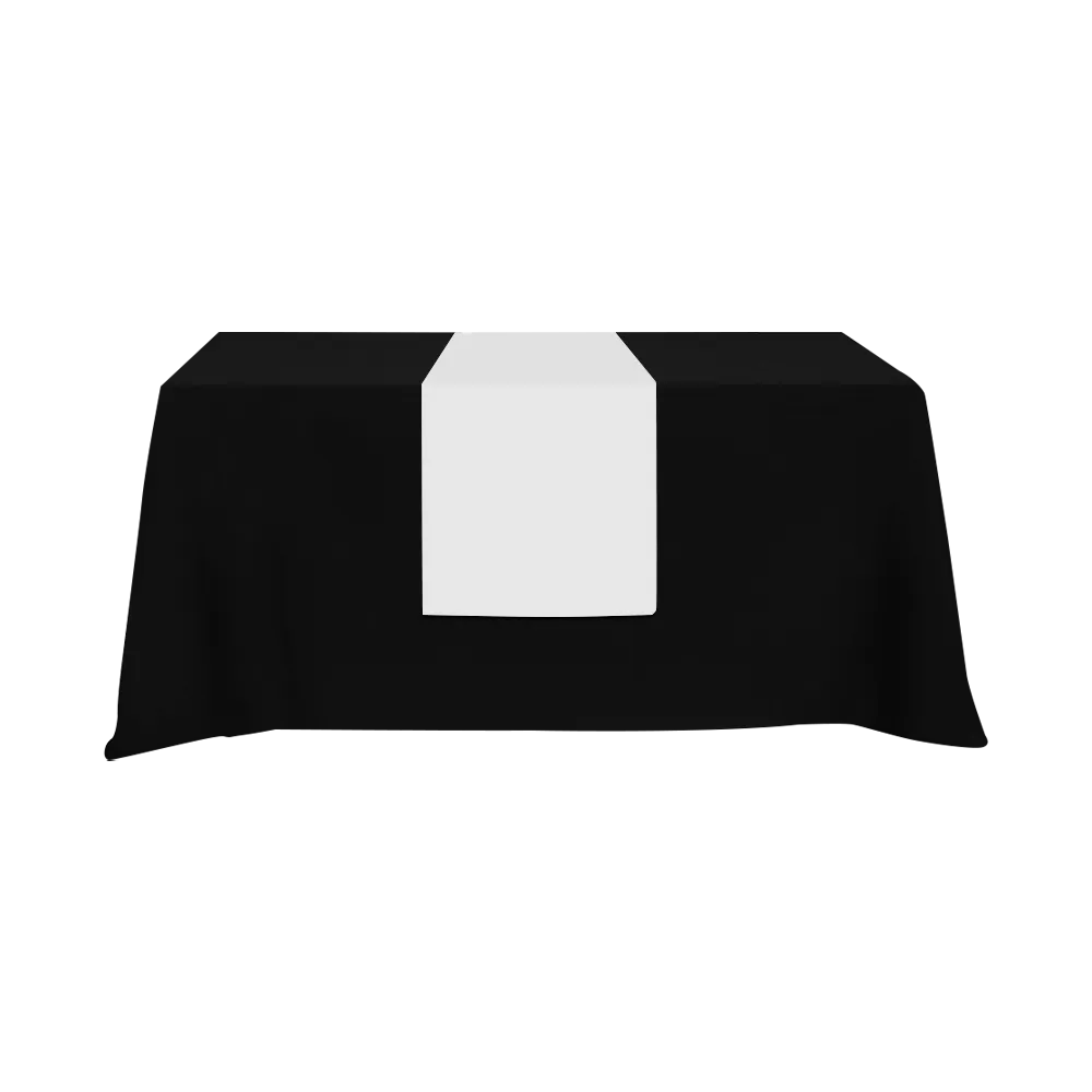 Table Runner Poly-Cotton Blend with 18-inch Front Drop - blank view 5