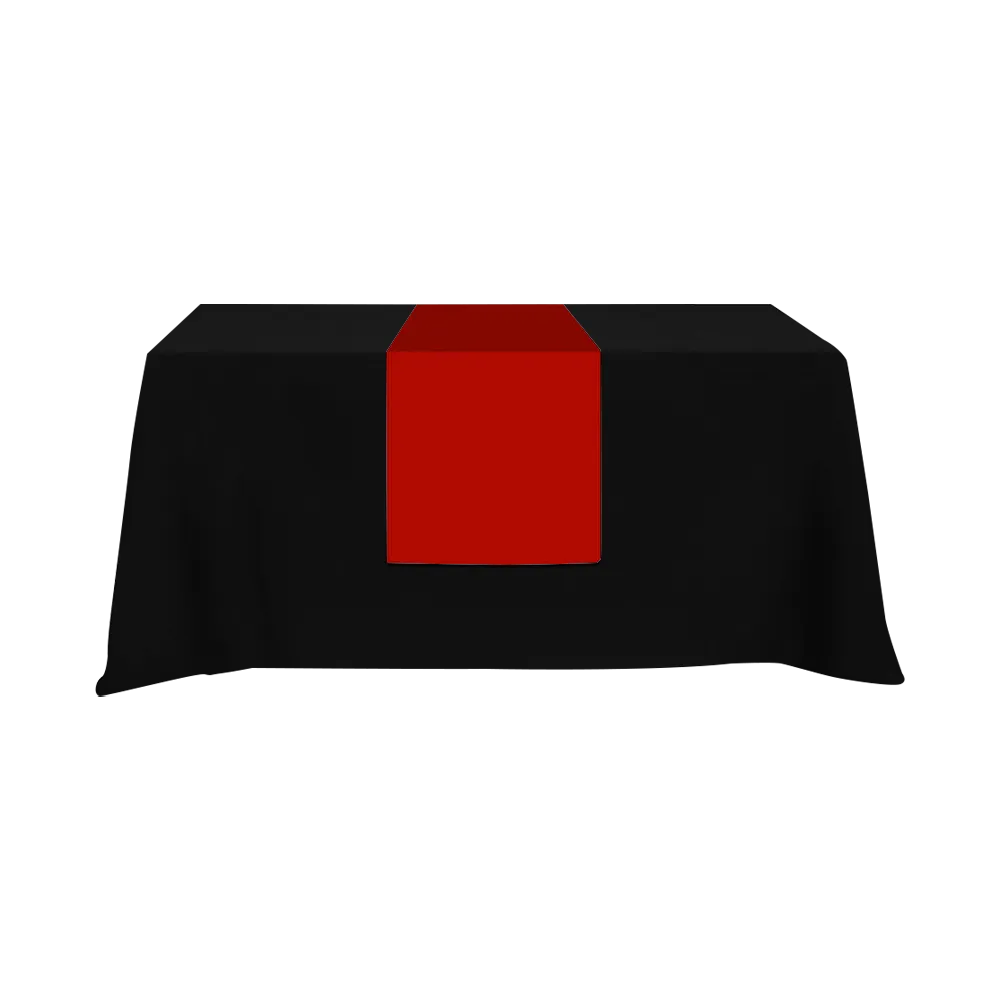 Table Runner Poly-Cotton Blend with 18-inch Front Drop - blank view 6