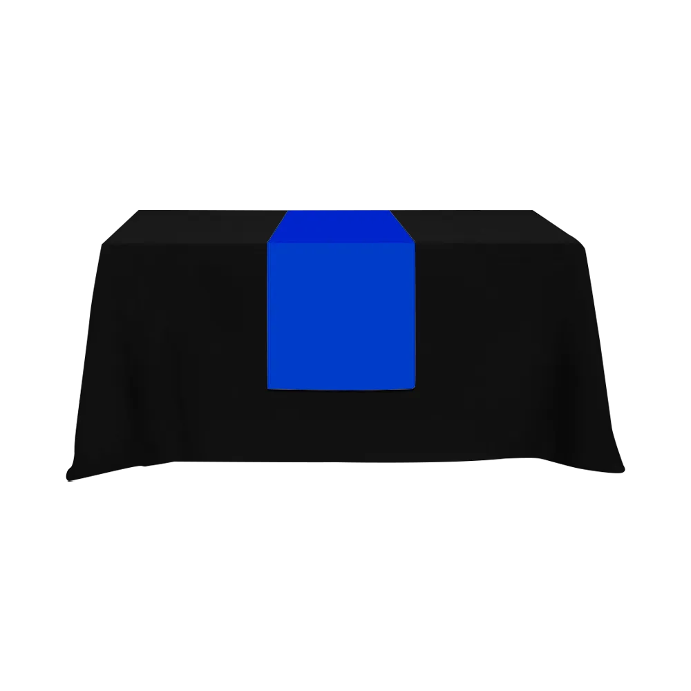 Table Runner Poly-Cotton Blend with 18-inch Front Drop - blank view 7