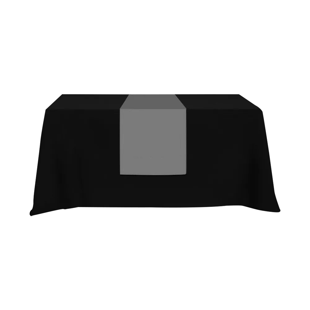 Table Runner Poly-Cotton Blend with 18-inch Front Drop - blank view 8