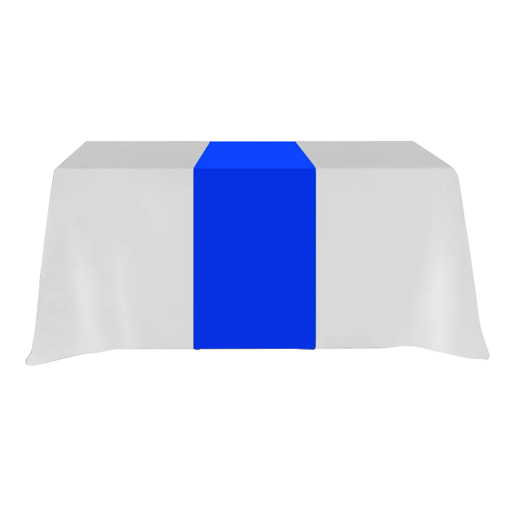 Table Runner Poly-Cotton Blend Front and Top Coverage - blank view 10