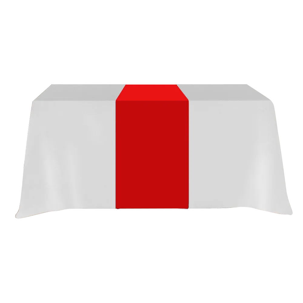 Table Runner Poly-Cotton Blend Front and Top Coverage - blank view 11