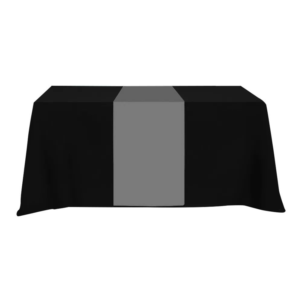 Table Runner Poly-Cotton Front Top with 12-inch Back - blank view 13