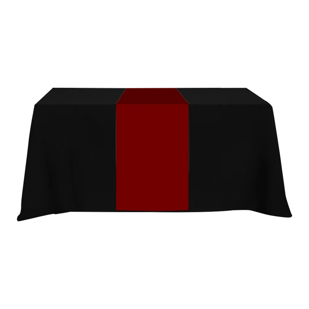 Table Runner Poly-Cotton Front Top with 12-inch Back - blank view 14
