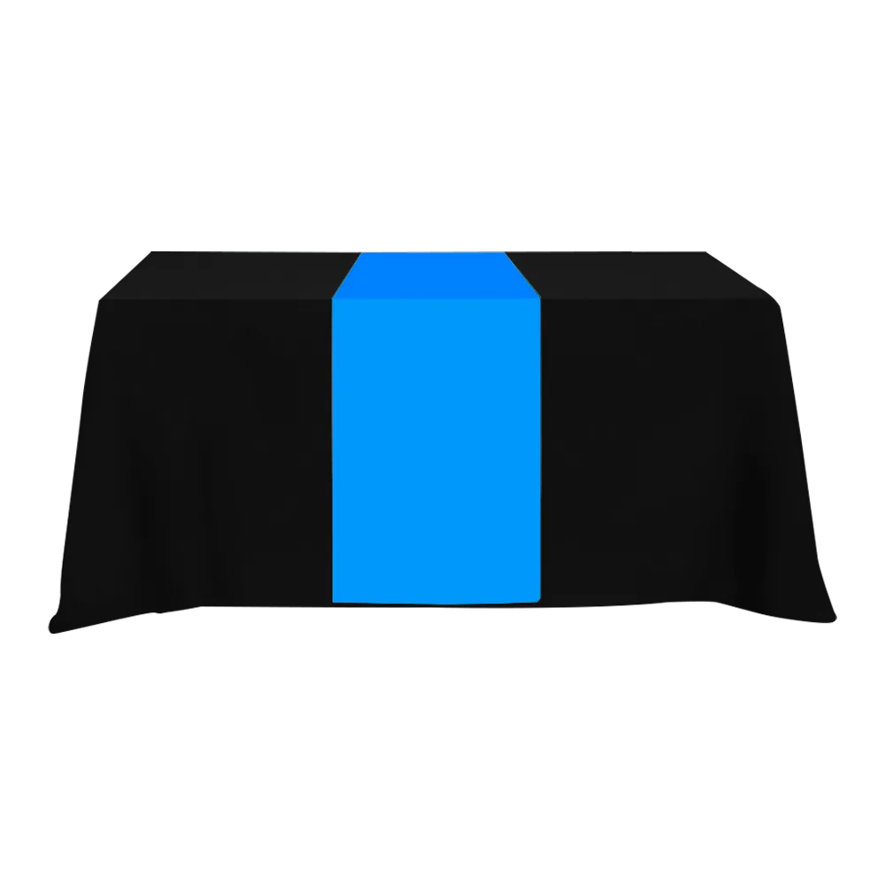 Table Runner Poly-Cotton Front Top with 12-inch Back - blank view 17