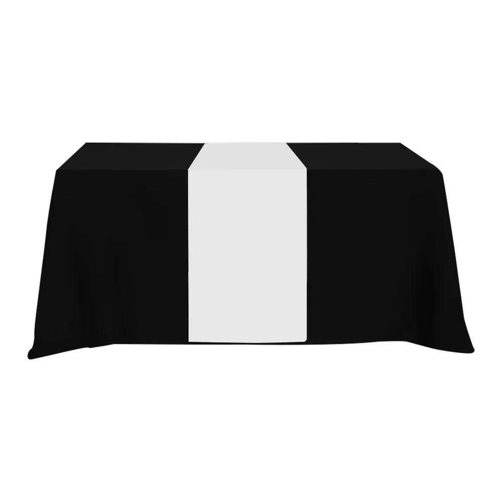 Table Runner Poly-Cotton Front Top with 12-inch Back - blank view 18