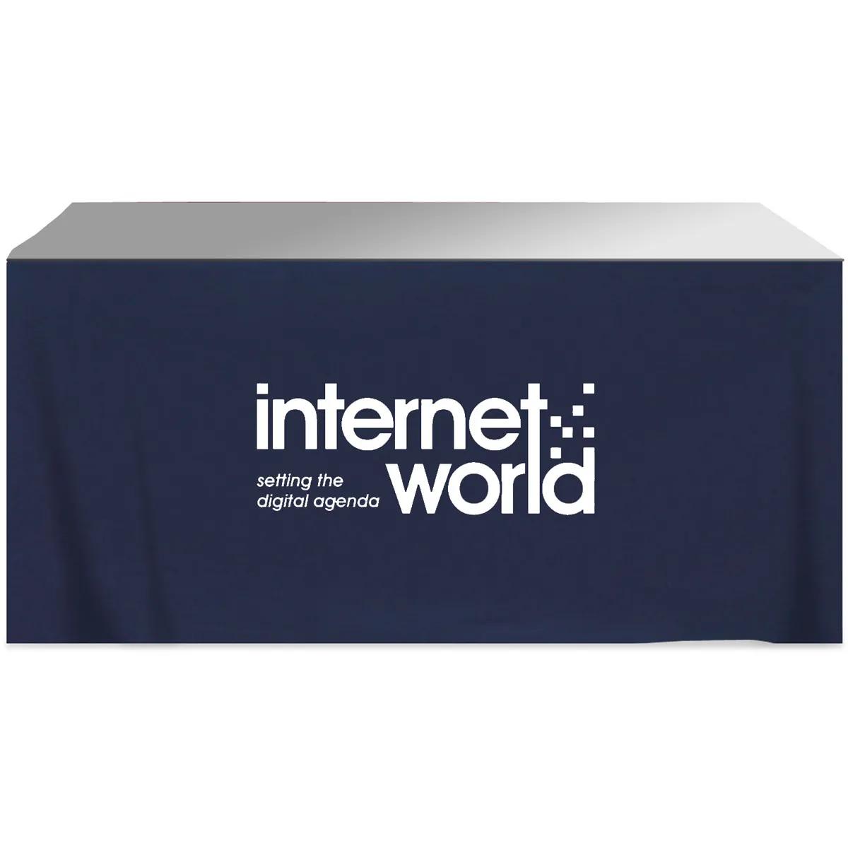 Table Skirt 3-Sided Poly Cotton - 6 ft - product view 4