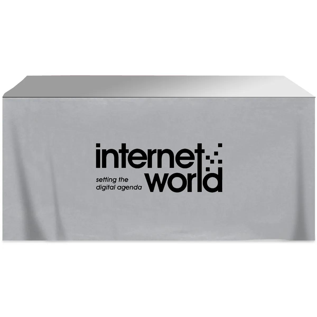 Table Skirt 3-Sided Poly Cotton - 6 ft - product view 5