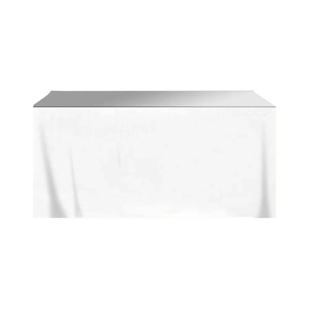 Table Skirt 4-Sided Poly Cotton - 6 ft - blank view 8