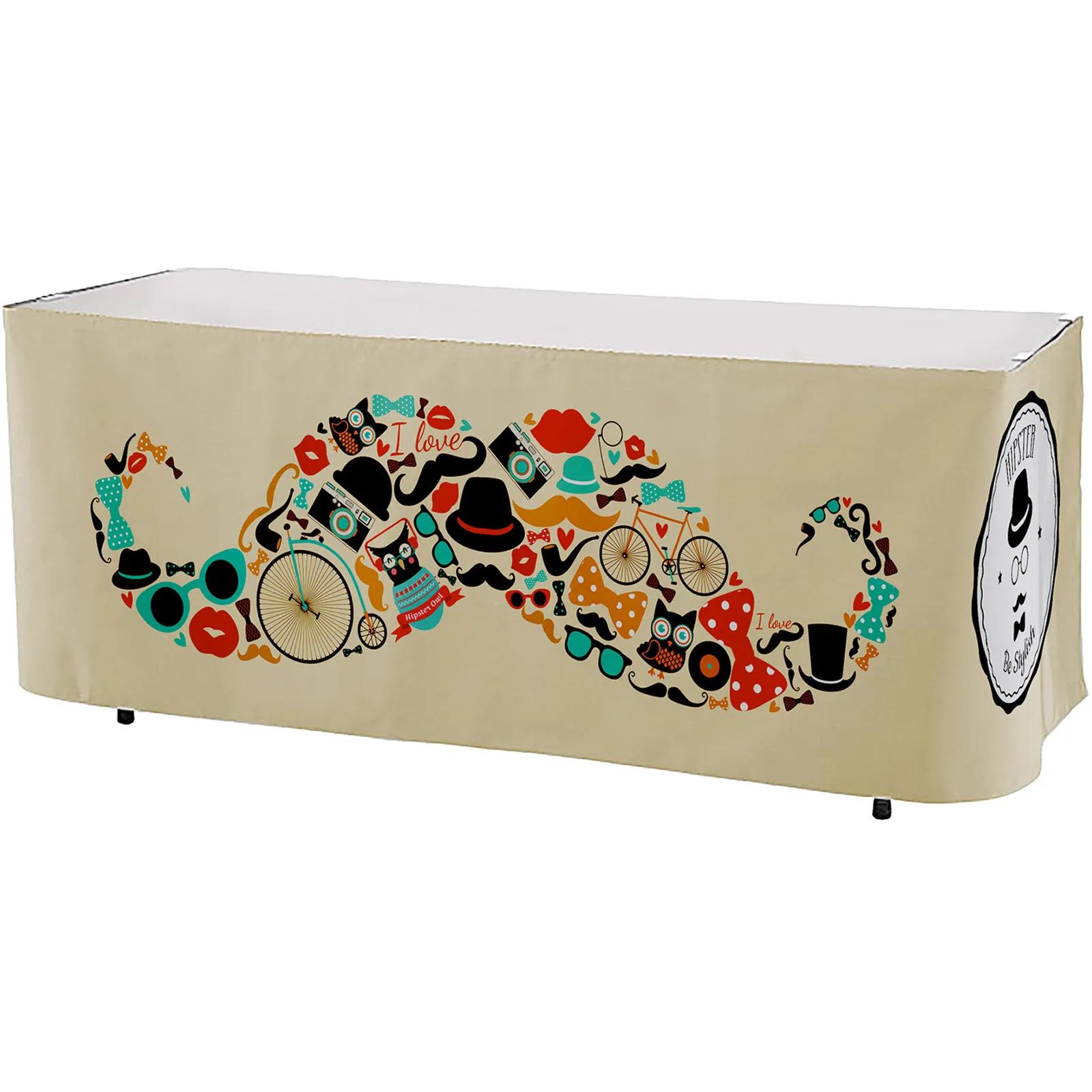 Table Skirt rPET Polyester Full Color 3-Sided - 6 ft