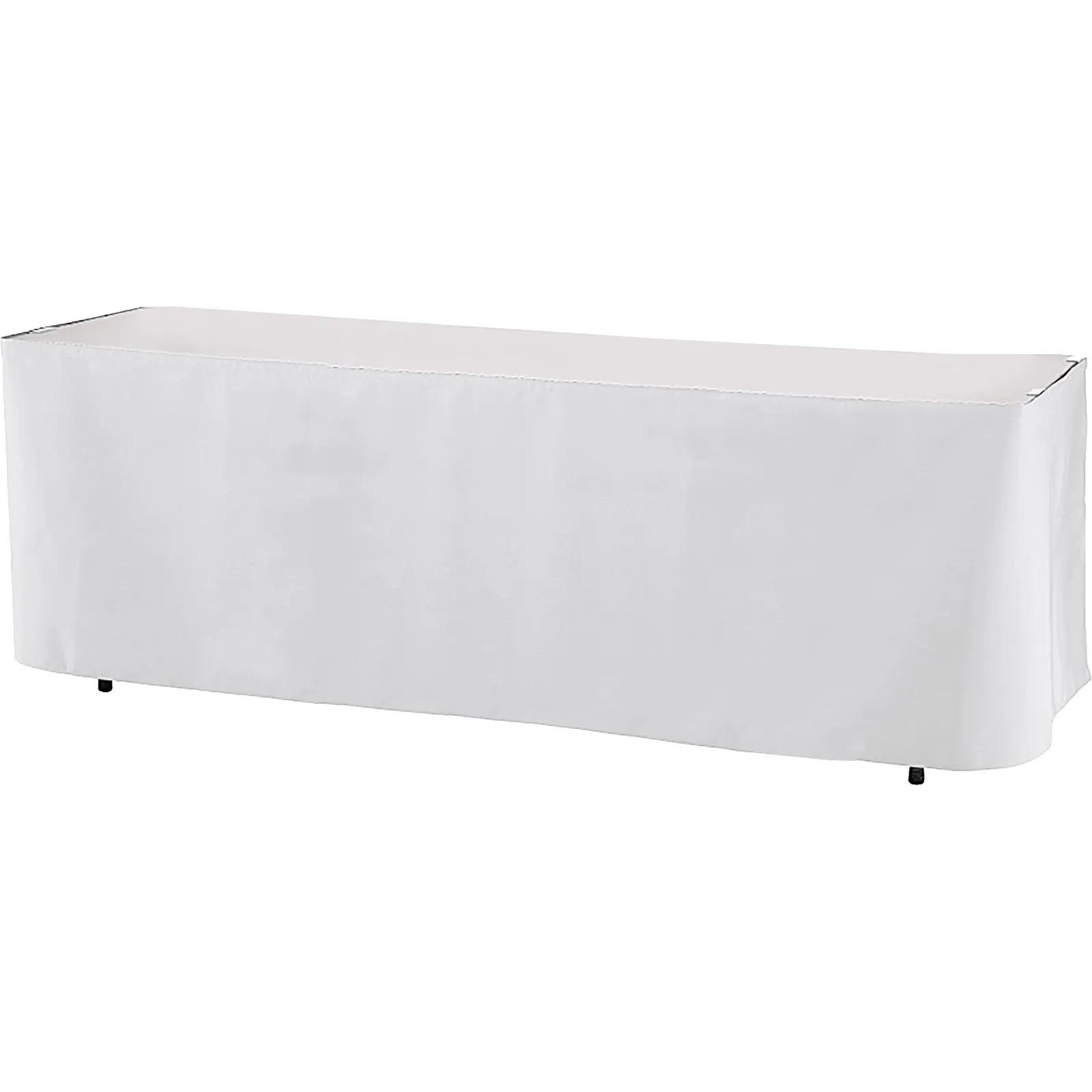 Table Skirt rPET Polyester Full Color 3-Sided - 8 ft - blank view 2