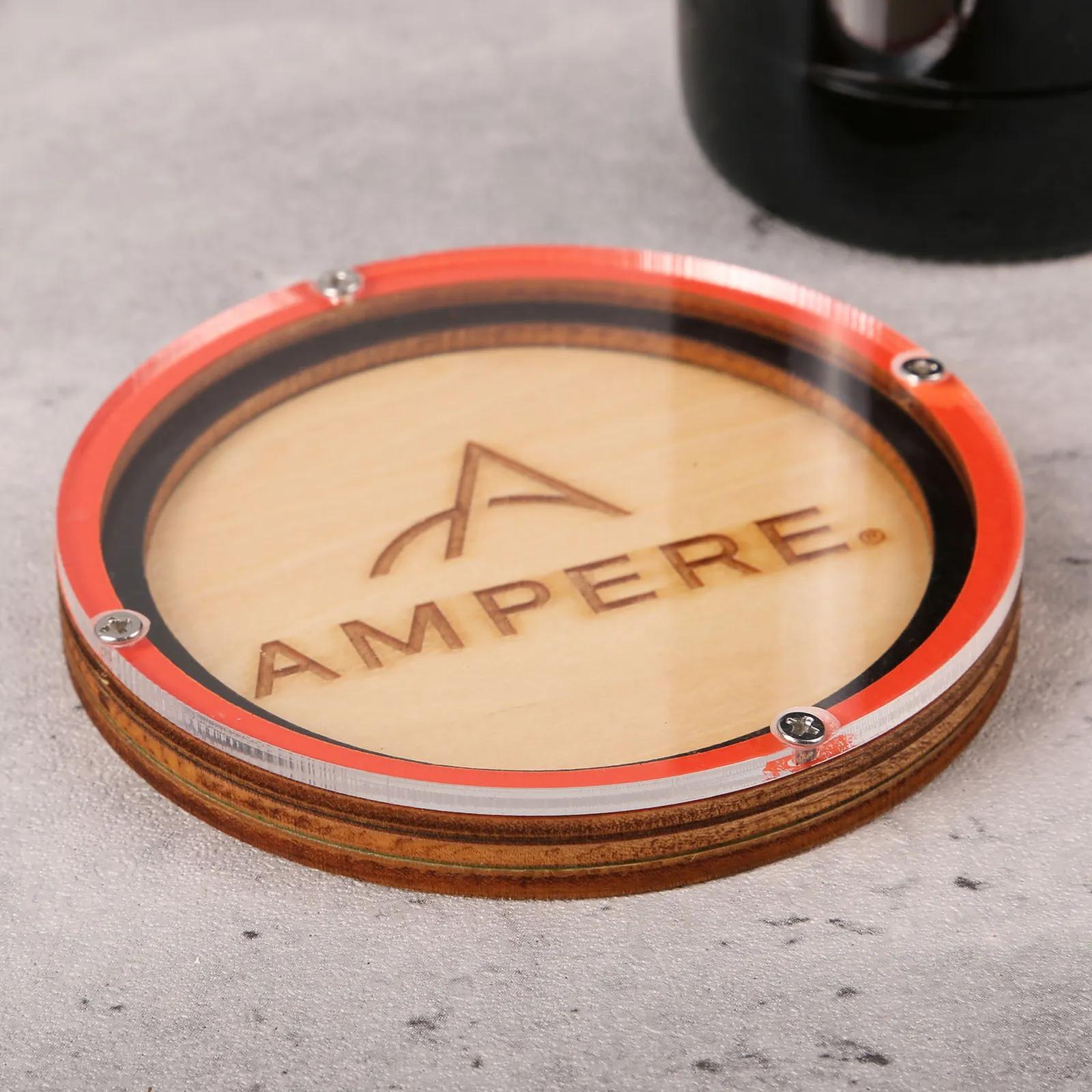 Layered Wood Coaster Birch with Clear Acrylic Top - 3 1/2 in - product view 7