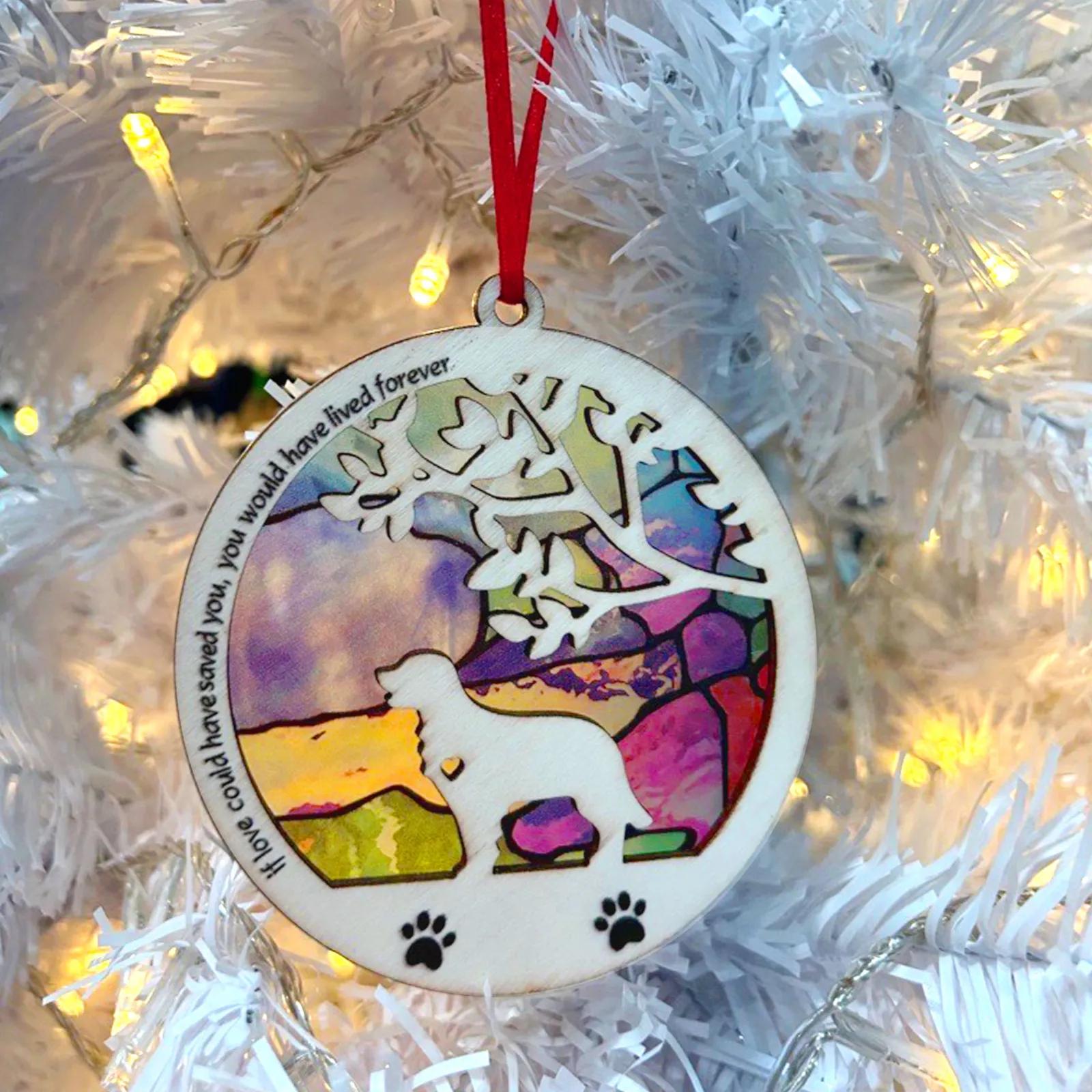 Ornament Layered Wood Suncatcher Style - 3 in - product view 2