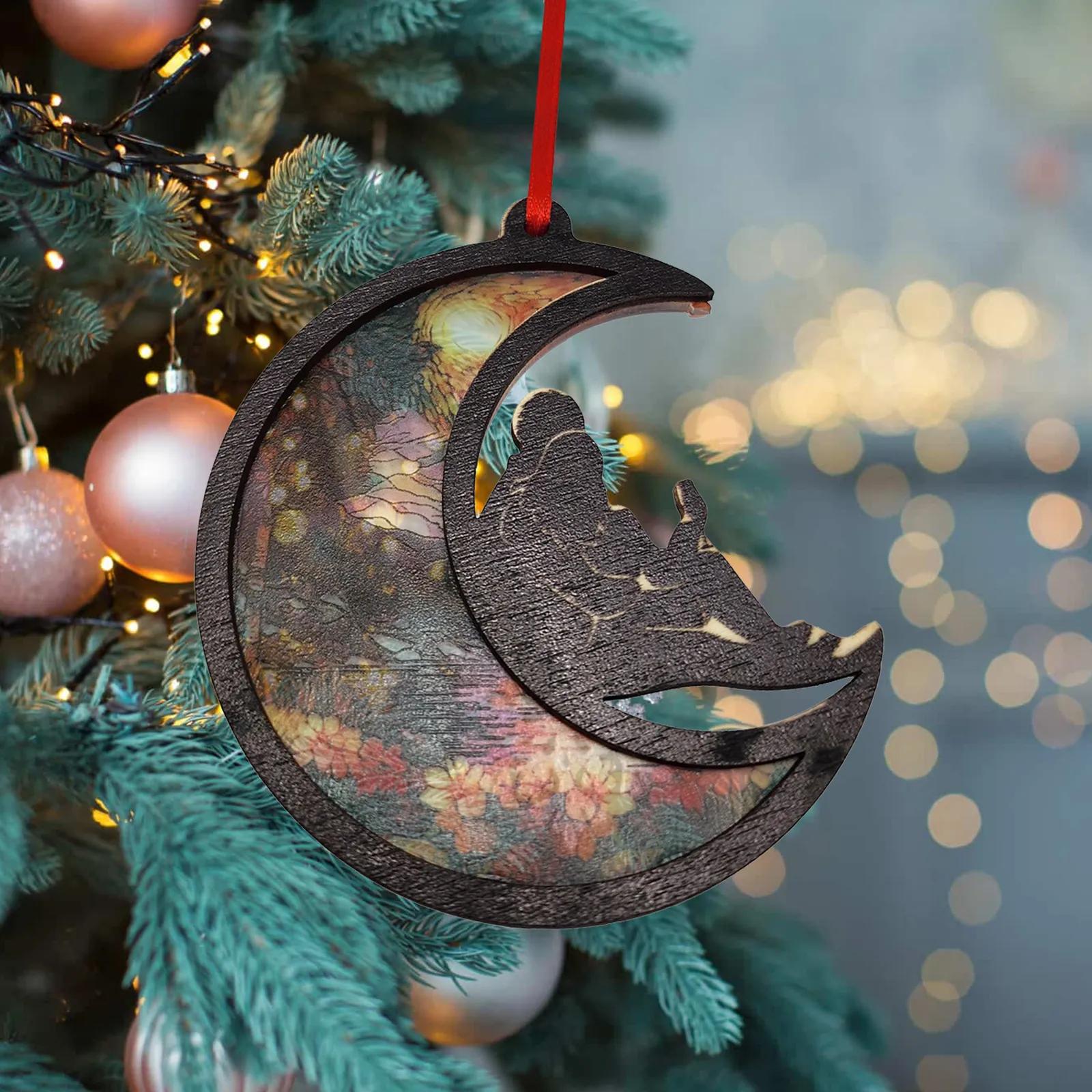 Ornament Layered Wood Suncatcher Style - 3 in - product view 3