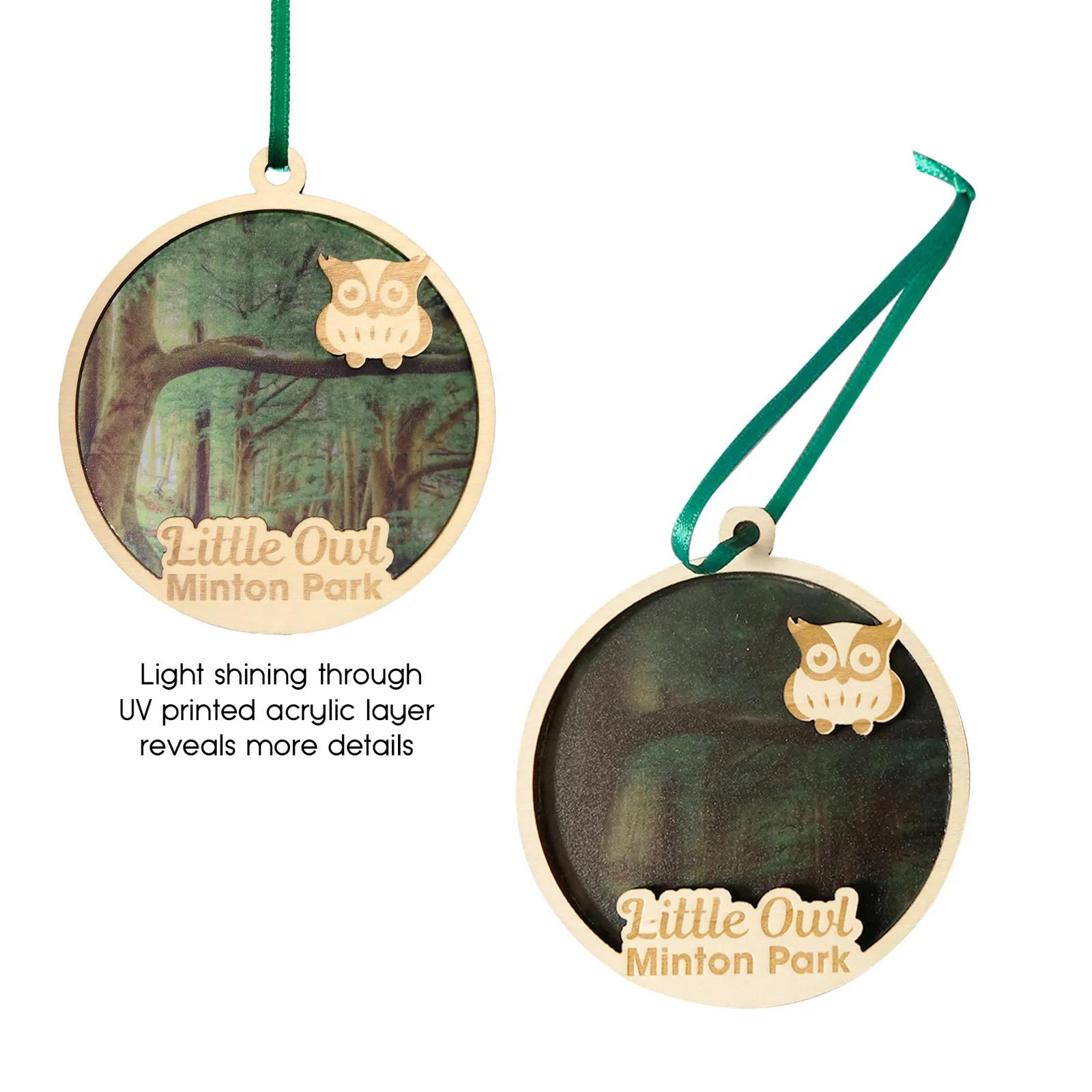 Ornament Layered Wood Suncatcher Style - 3 in - product view 7