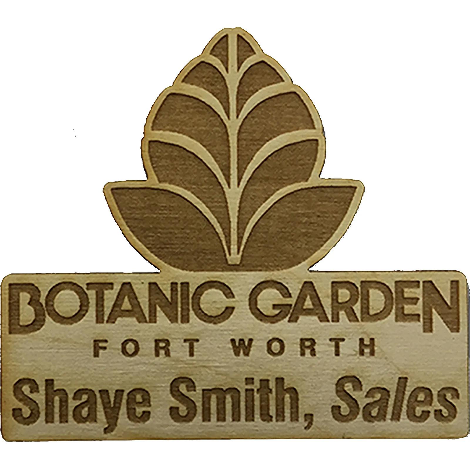 Name Tags Wood Custom Profile Magnetic - 3 x 2 in - product view 8