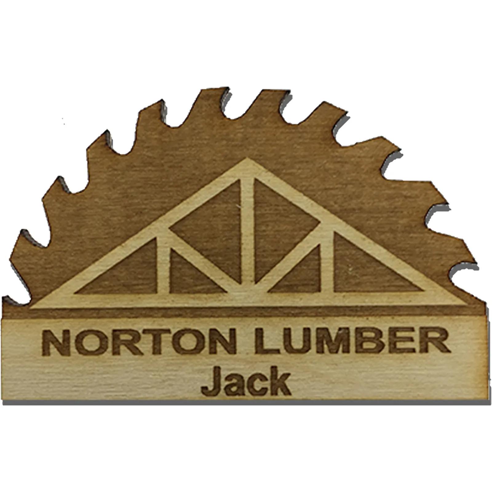 Name Tags Wood Custom Profile Magnetic - 3 x 2 in - product view 9