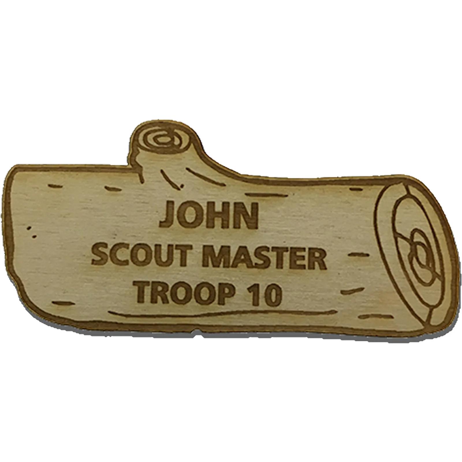 Name Tags Wood Custom Profile Magnetic - 3 x 2 in - product view 10