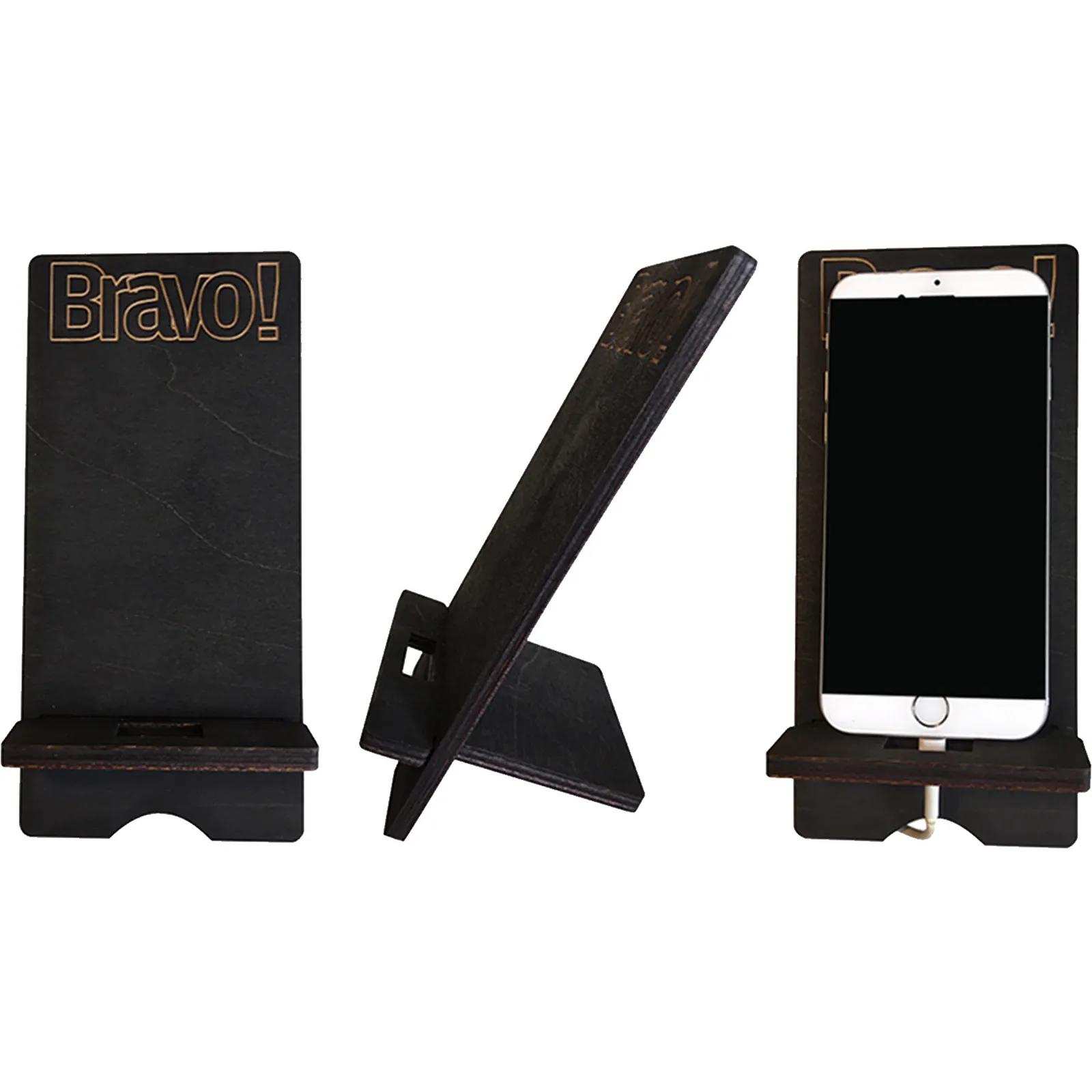 Phone Stand Wood Birch Charging Compatible - 4 x 7 in - product view 2