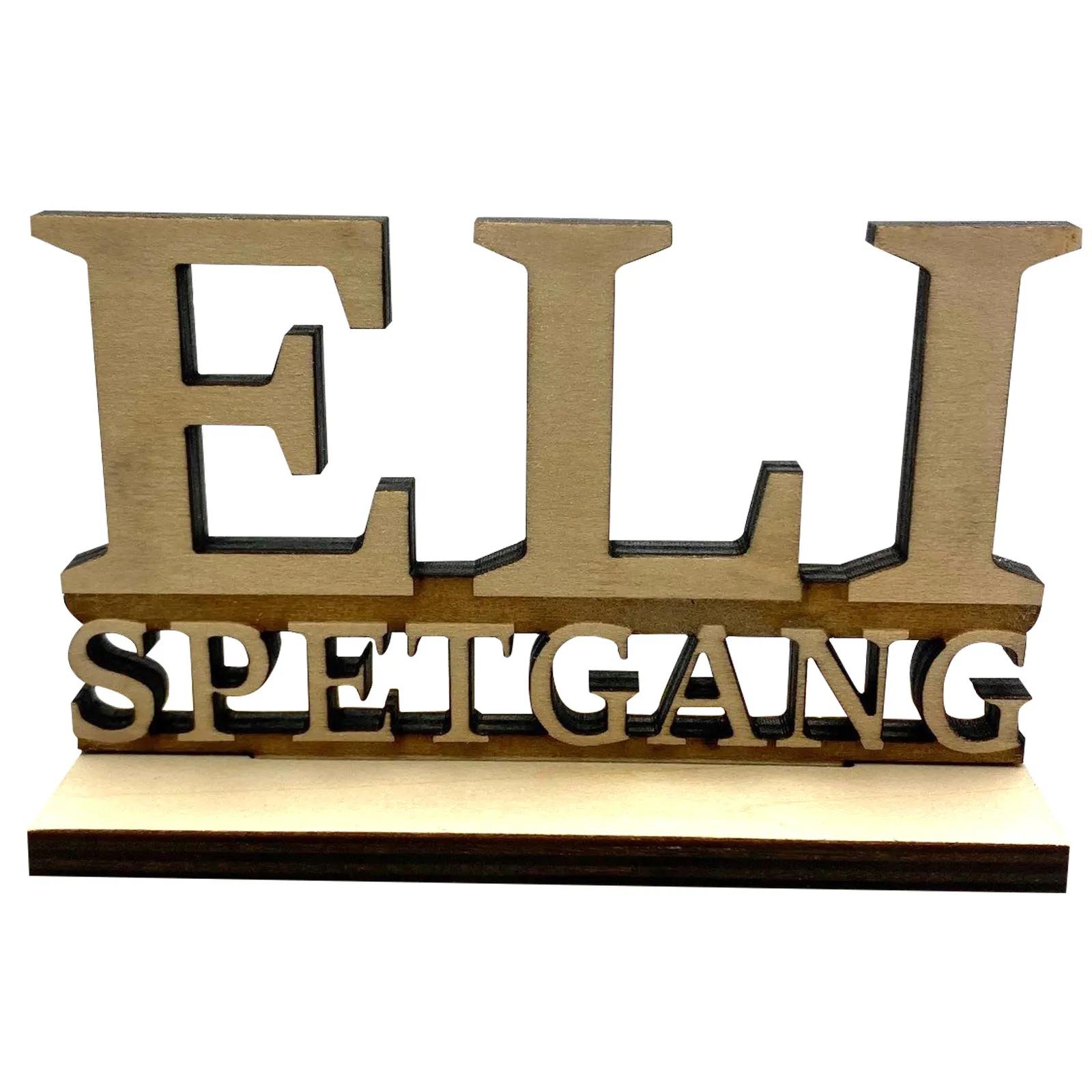 Sign Standing Wood Custom Cut Profile - 4 x 4 in - product view 3