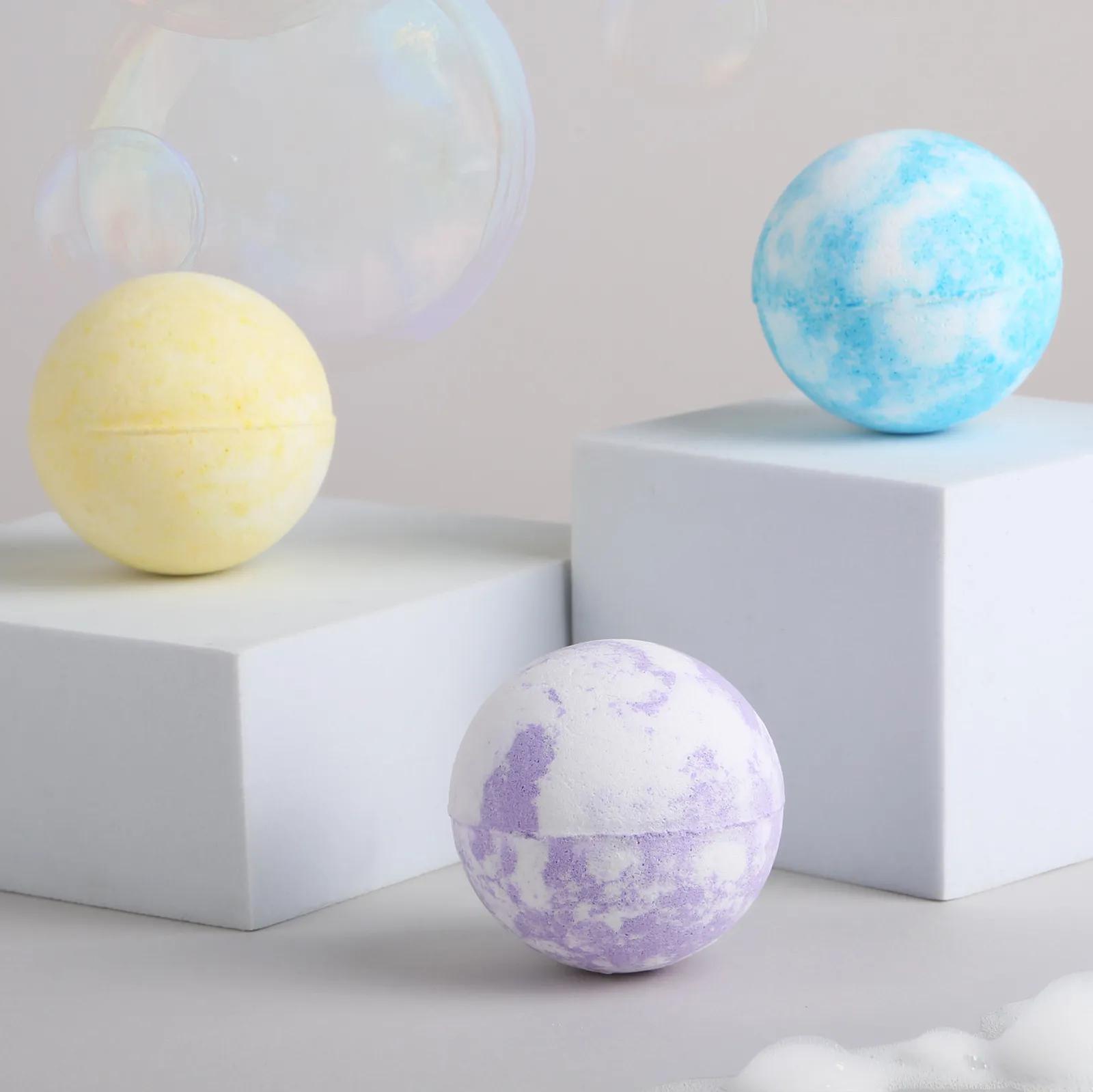 Bath Bomb Scented Kraft Box Three Fragrances - 1.75 in