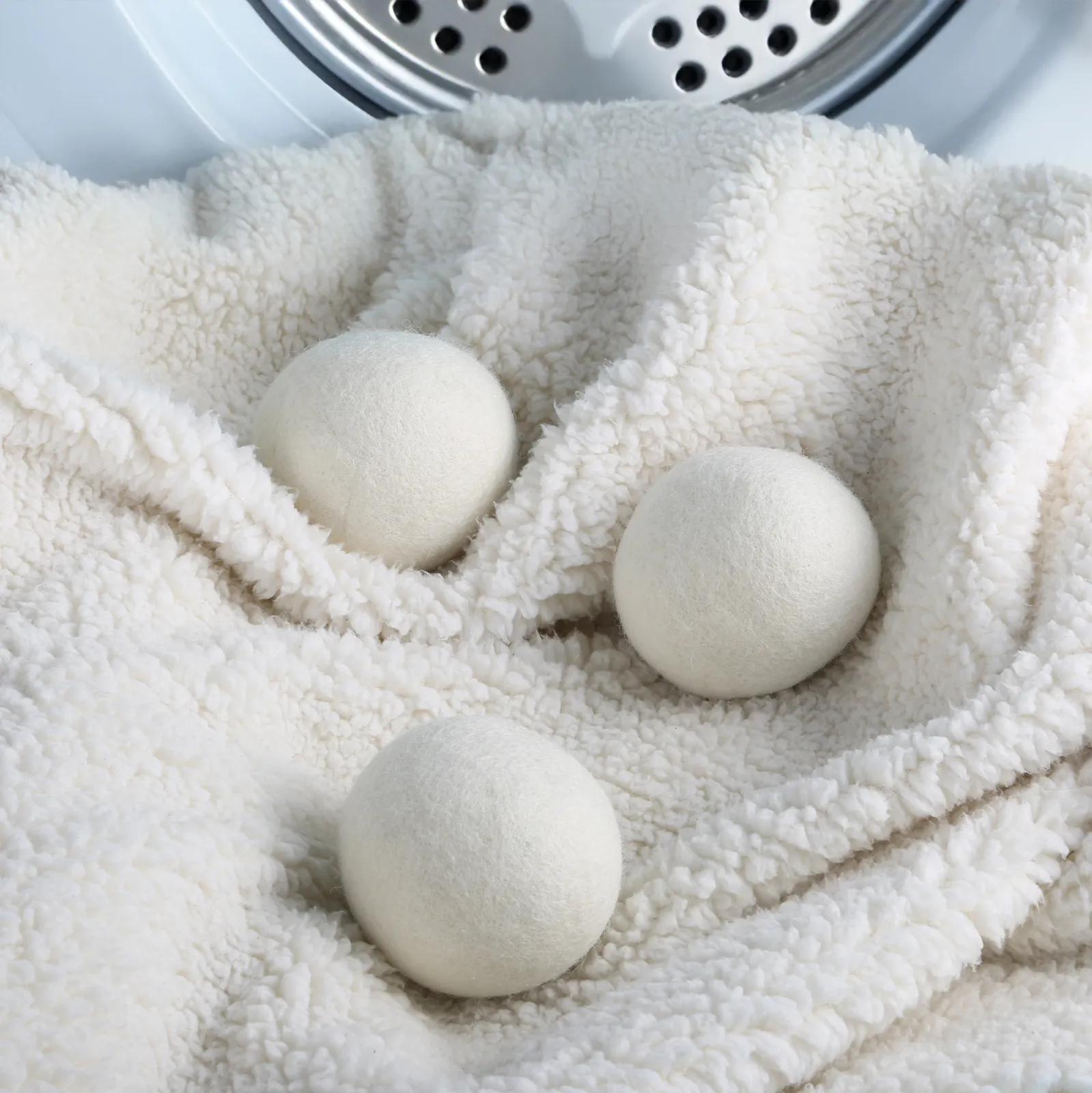 Wool Dryer Balls Natural with RPET Bag (3 Pack) - product view 2