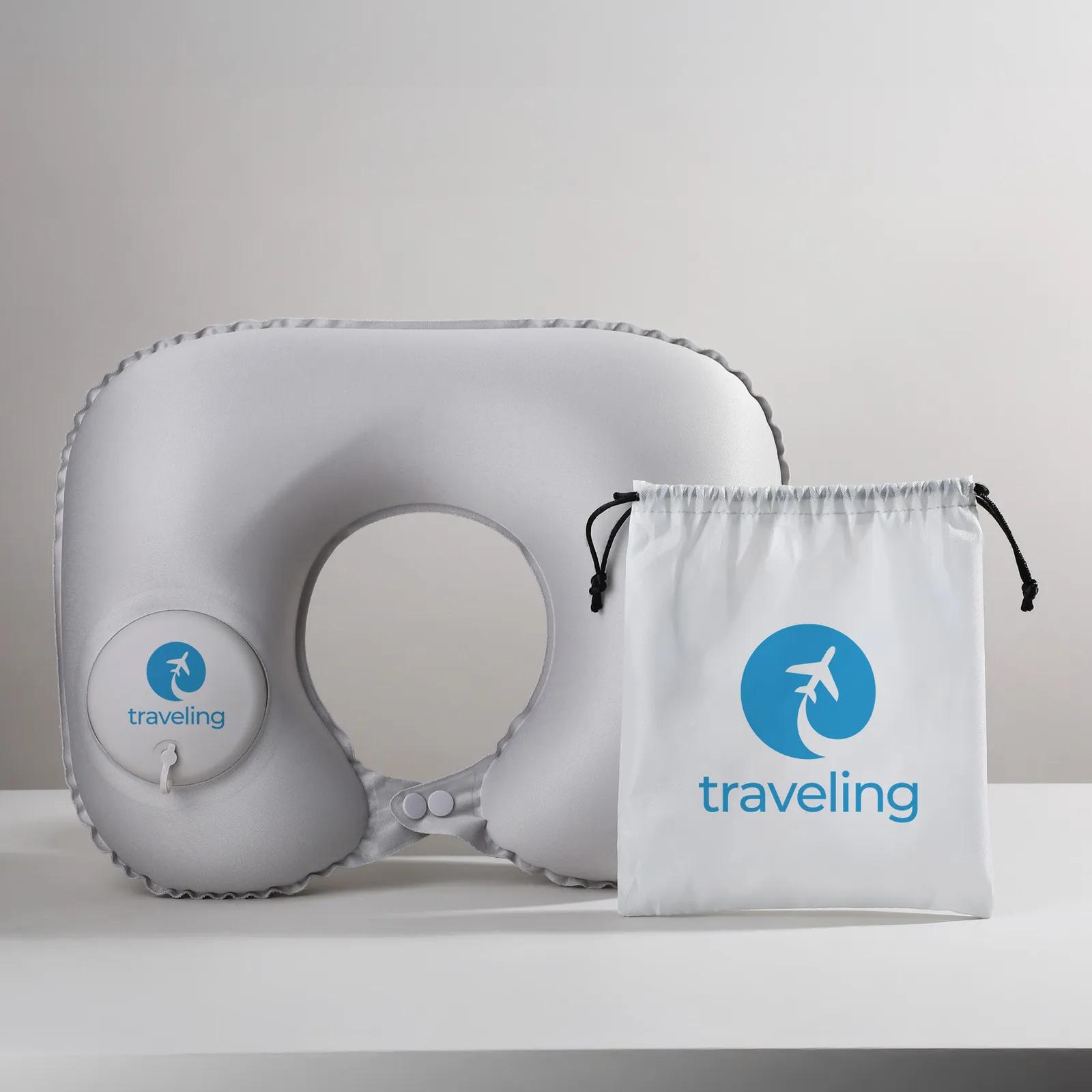 Travel Neck Pillow Inflatable with Storage Bag - product view 2