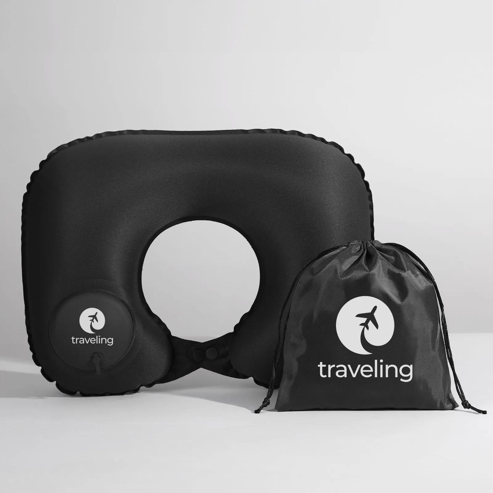 Travel Neck Pillow Inflatable with Storage Bag - product view 4