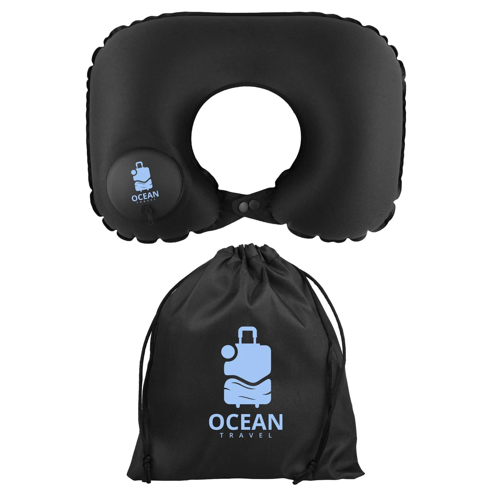 Travel Neck Pillow Inflatable with Storage Bag - product view 5