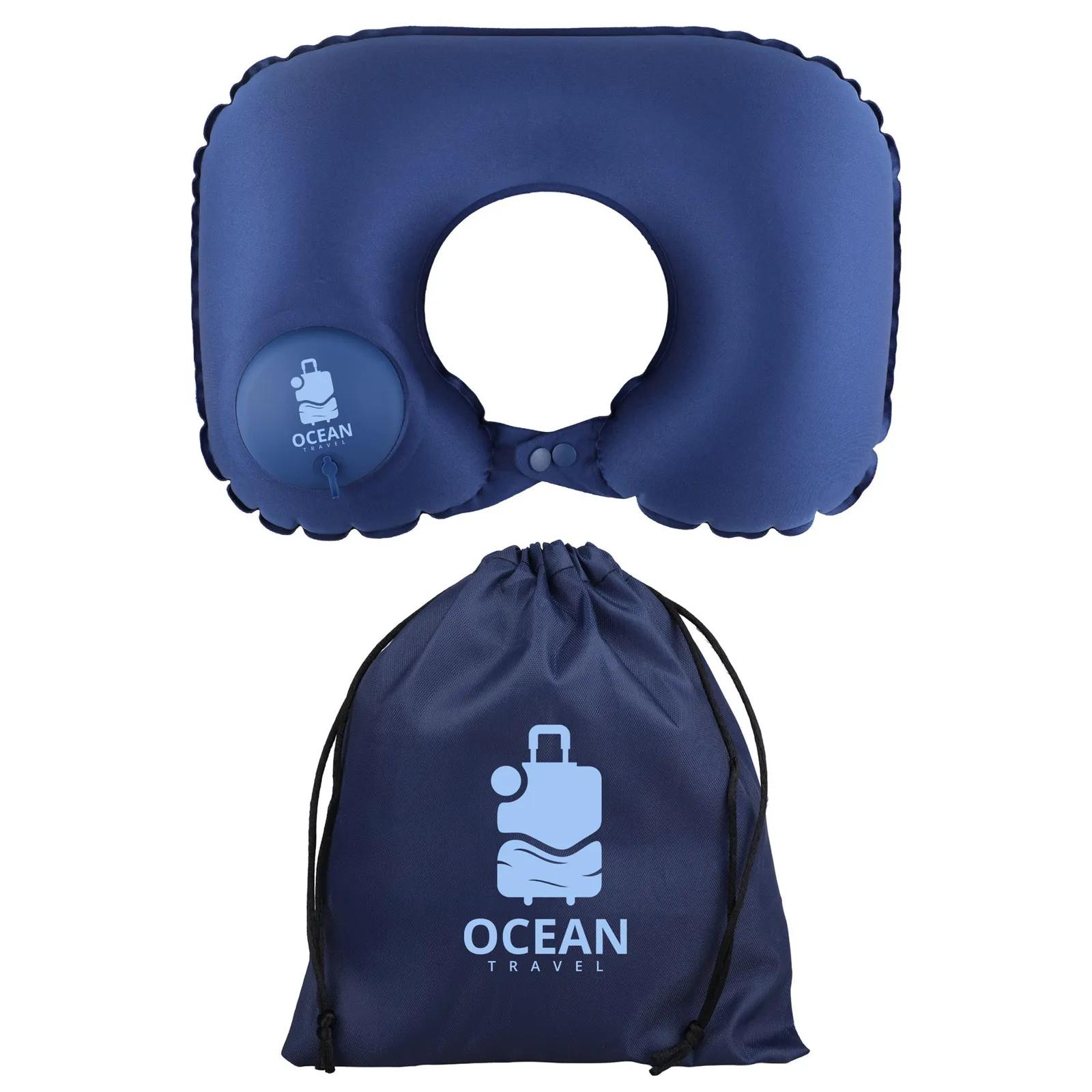 Travel Neck Pillow Inflatable with Storage Bag - product view 6