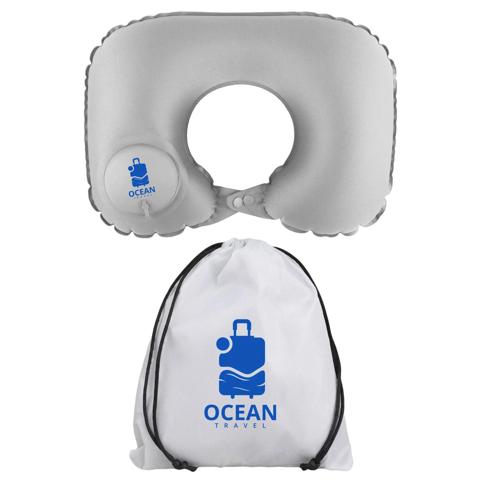 Travel Neck Pillow Inflatable with Storage Bag - product view 7