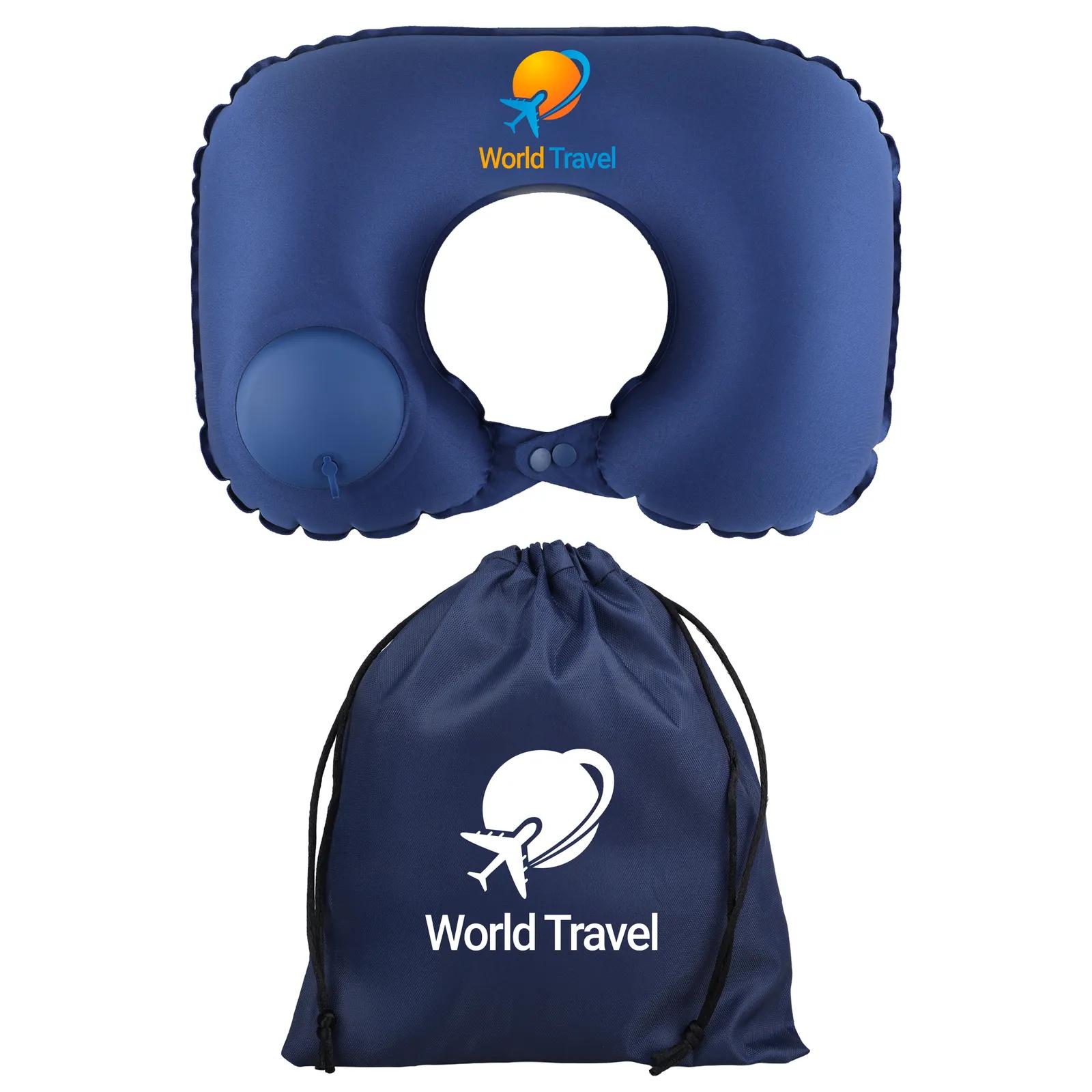 Travel Neck Pillow Inflatable with Storage Bag - product view 9